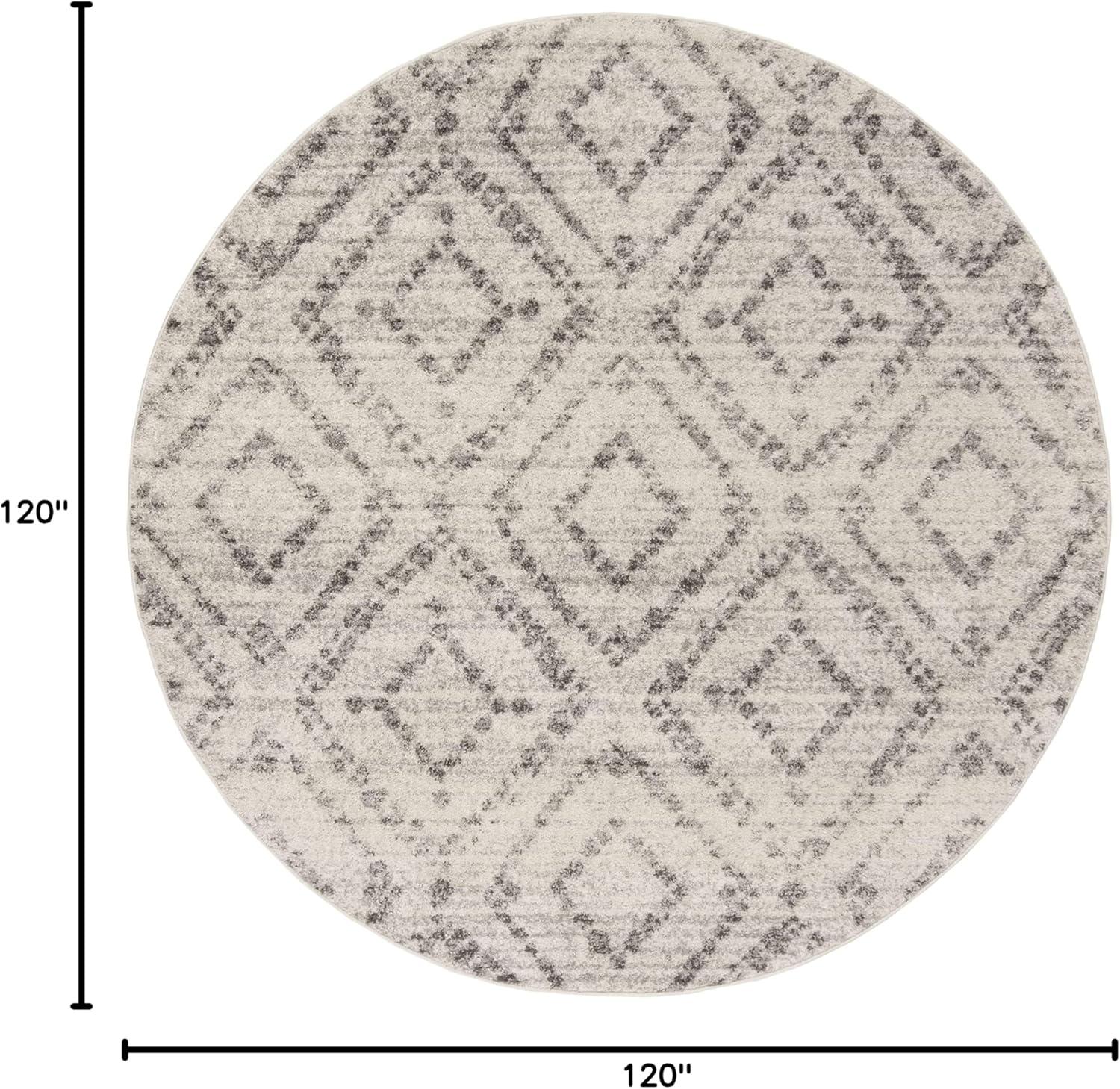 image:imageSAFAVIEH Area Rug 8x10 Adirondack Collection Large Ivory amp Light Blue Geometric Trellis Pattern NonShedding amp Easy Cleaning Ideal for Living Room Bedroom Office Dining Space ADR131TLight GreyGrey