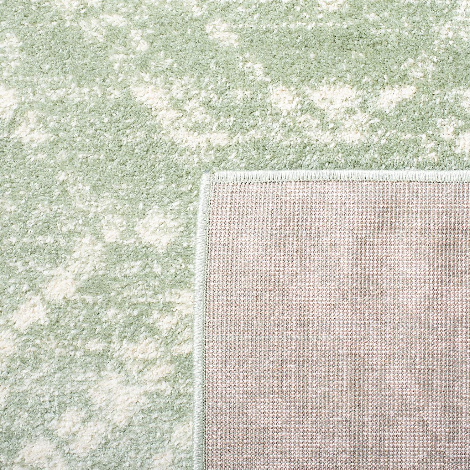 image:imageSAFAVIEH Area Rug 8x10 Adirondack Collection Large Ivory amp Light Blue Geometric Trellis Pattern NonShedding amp Easy Cleaning Ideal for Living Room Bedroom Office Dining Space ADR131TGreenIvory