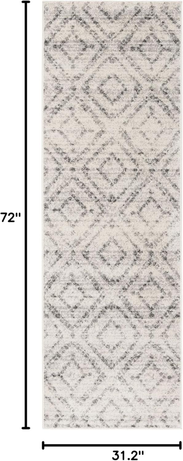 image:imageSAFAVIEH Area Rug 8x10 Adirondack Collection Large Ivory amp Light Blue Geometric Trellis Pattern NonShedding amp Easy Cleaning Ideal for Living Room Bedroom Office Dining Space ADR131TLight GreyGrey