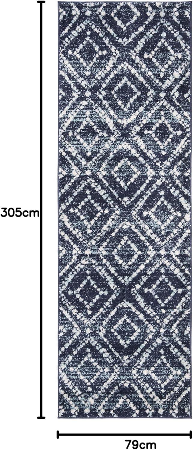 image:imageSAFAVIEH Area Rug 8x10 Adirondack Collection Large Ivory amp Light Blue Geometric Trellis Pattern NonShedding amp Easy Cleaning Ideal for Living Room Bedroom Office Dining Space ADR131TNavyIvory