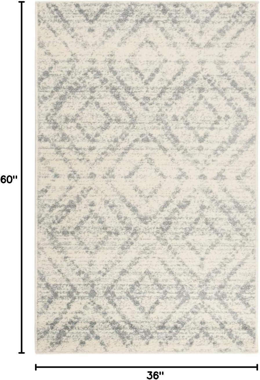 image:imageSAFAVIEH Area Rug 8x10 Adirondack Collection Large Ivory amp Light Blue Geometric Trellis Pattern NonShedding amp Easy Cleaning Ideal for Living Room Bedroom Office Dining Space ADR131TIvoryLight Blue