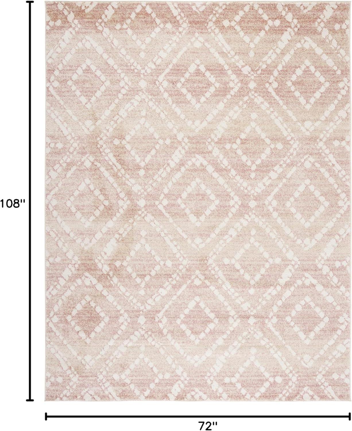 image:imageSAFAVIEH Area Rug 8x10 Adirondack Collection Large Ivory amp Light Blue Geometric Trellis Pattern NonShedding amp Easy Cleaning Ideal for Living Room Bedroom Office Dining Space ADR131TRoseGold