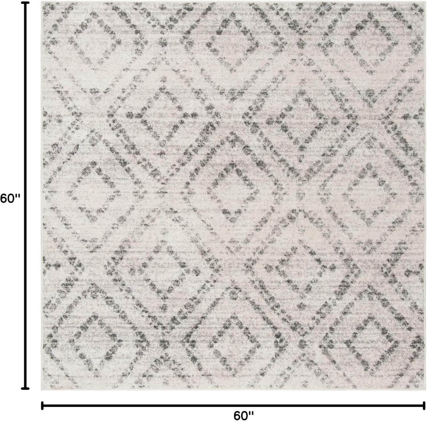 image:imageSAFAVIEH Area Rug 8x10 Adirondack Collection Large Ivory amp Light Blue Geometric Trellis Pattern NonShedding amp Easy Cleaning Ideal for Living Room Bedroom Office Dining Space ADR131TLight GreyGrey