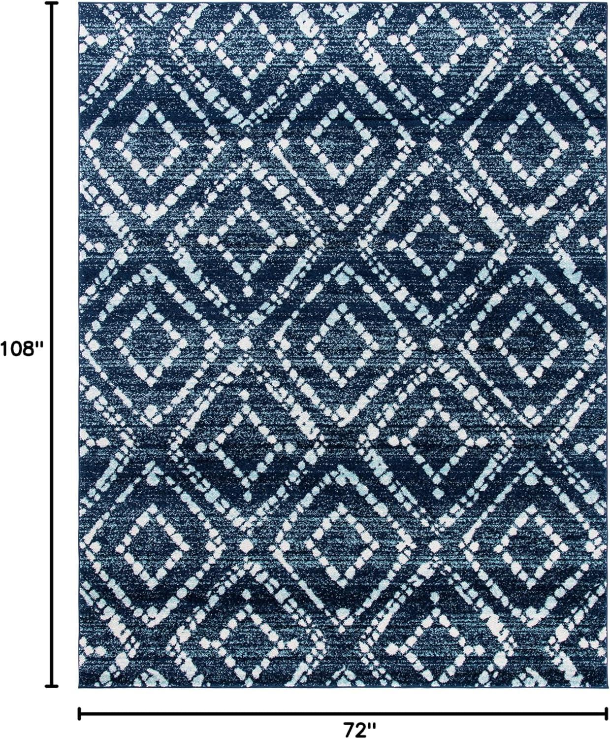 image:imageSAFAVIEH Area Rug 8x10 Adirondack Collection Large Ivory amp Light Blue Geometric Trellis Pattern NonShedding amp Easy Cleaning Ideal for Living Room Bedroom Office Dining Space ADR131TNavyIvory