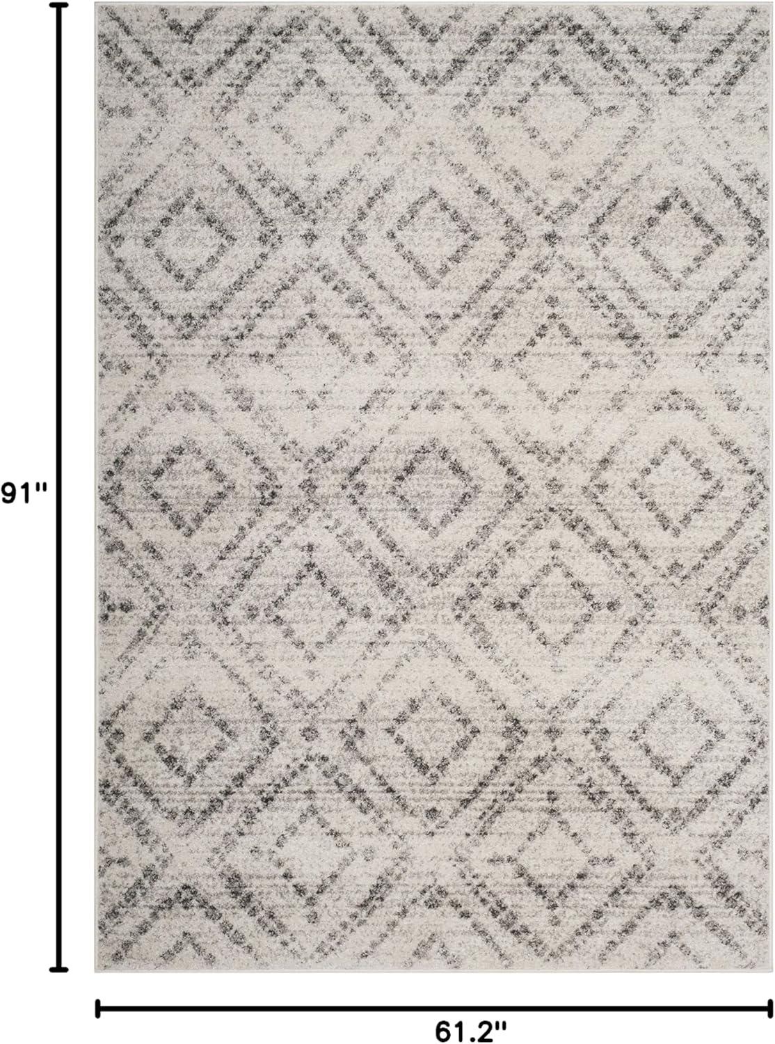 image:imageSAFAVIEH Area Rug 8x10 Adirondack Collection Large Ivory amp Light Blue Geometric Trellis Pattern NonShedding amp Easy Cleaning Ideal for Living Room Bedroom Office Dining Space ADR131TLight GreyGrey