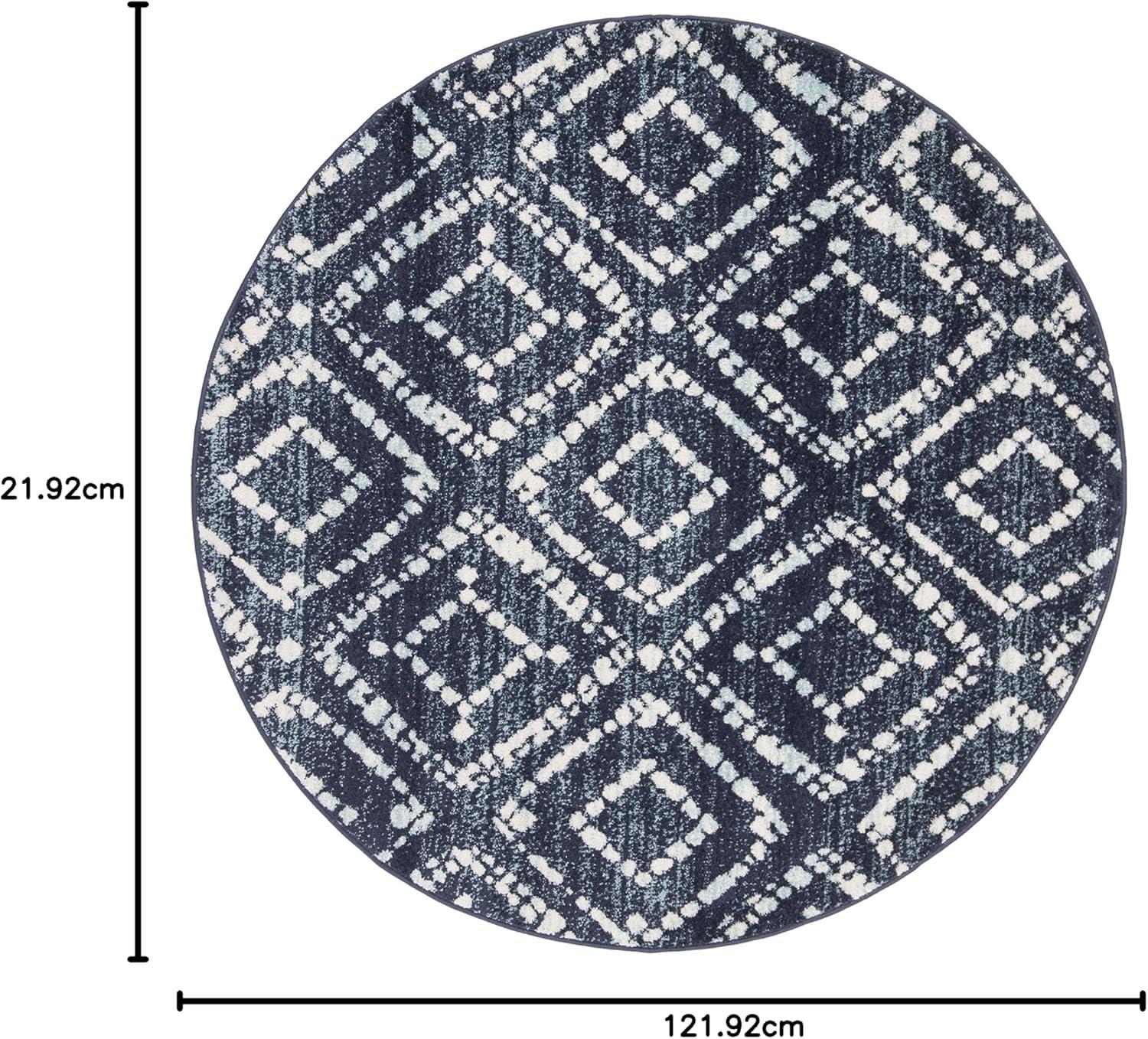 image:imageSAFAVIEH Area Rug 8x10 Adirondack Collection Large Ivory amp Light Blue Geometric Trellis Pattern NonShedding amp Easy Cleaning Ideal for Living Room Bedroom Office Dining Space ADR131TNavyIvory