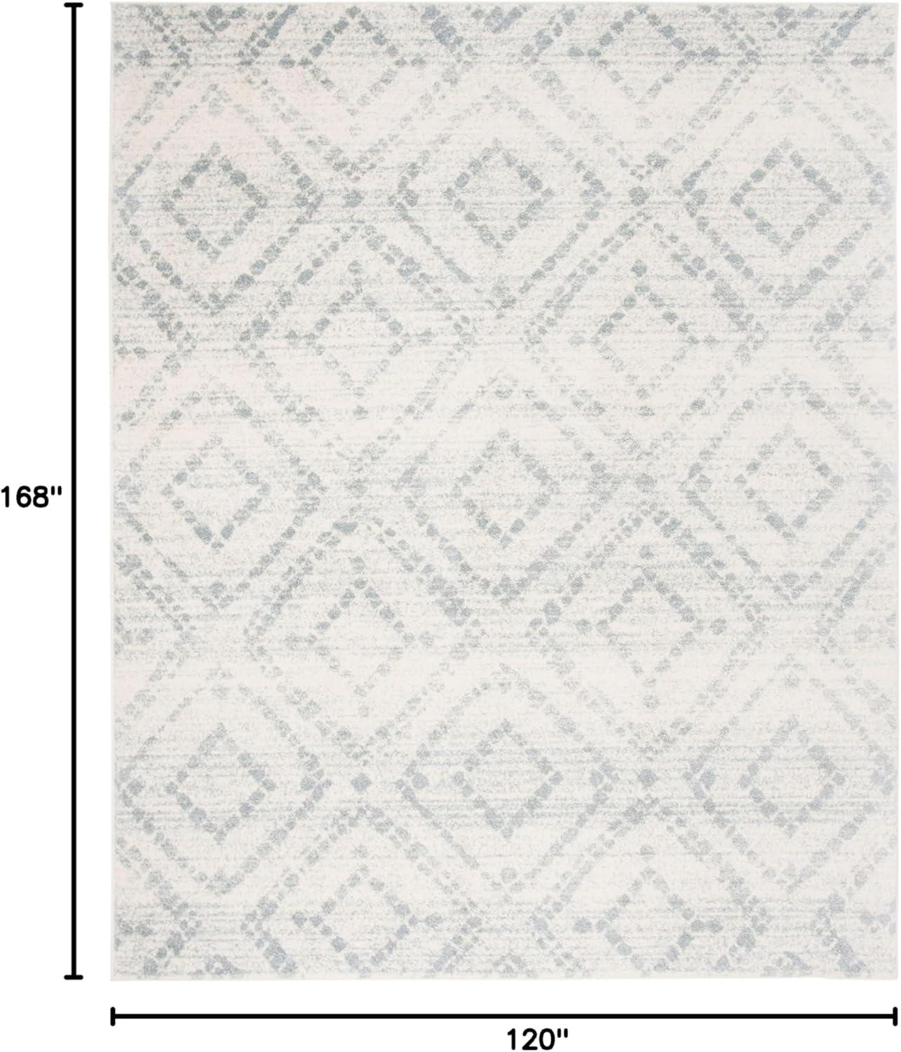 image:imageSAFAVIEH Area Rug 8x10 Adirondack Collection Large Ivory amp Light Blue Geometric Trellis Pattern NonShedding amp Easy Cleaning Ideal for Living Room Bedroom Office Dining Space ADR131TIvoryLight Blue