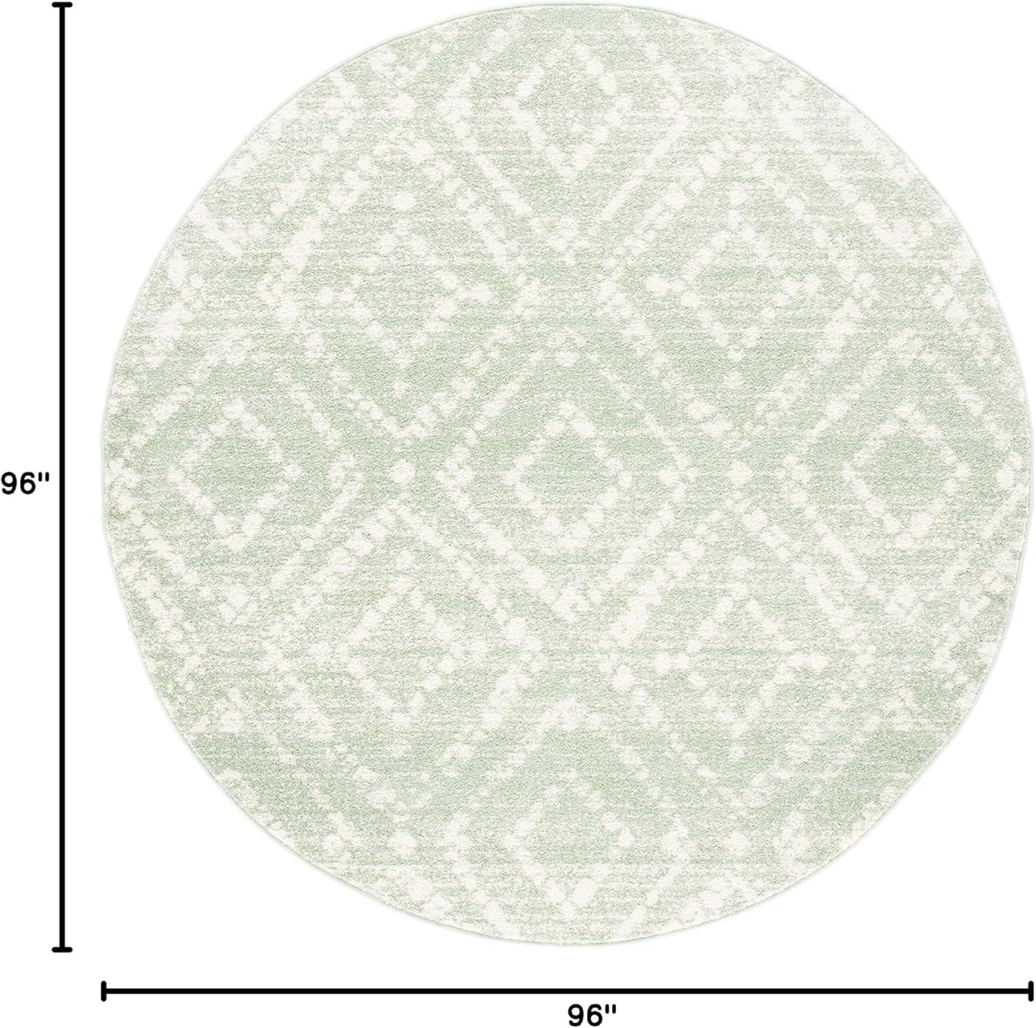 image:imageSAFAVIEH Area Rug 8x10 Adirondack Collection Large Ivory amp Light Blue Geometric Trellis Pattern NonShedding amp Easy Cleaning Ideal for Living Room Bedroom Office Dining Space ADR131TGreenIvory
