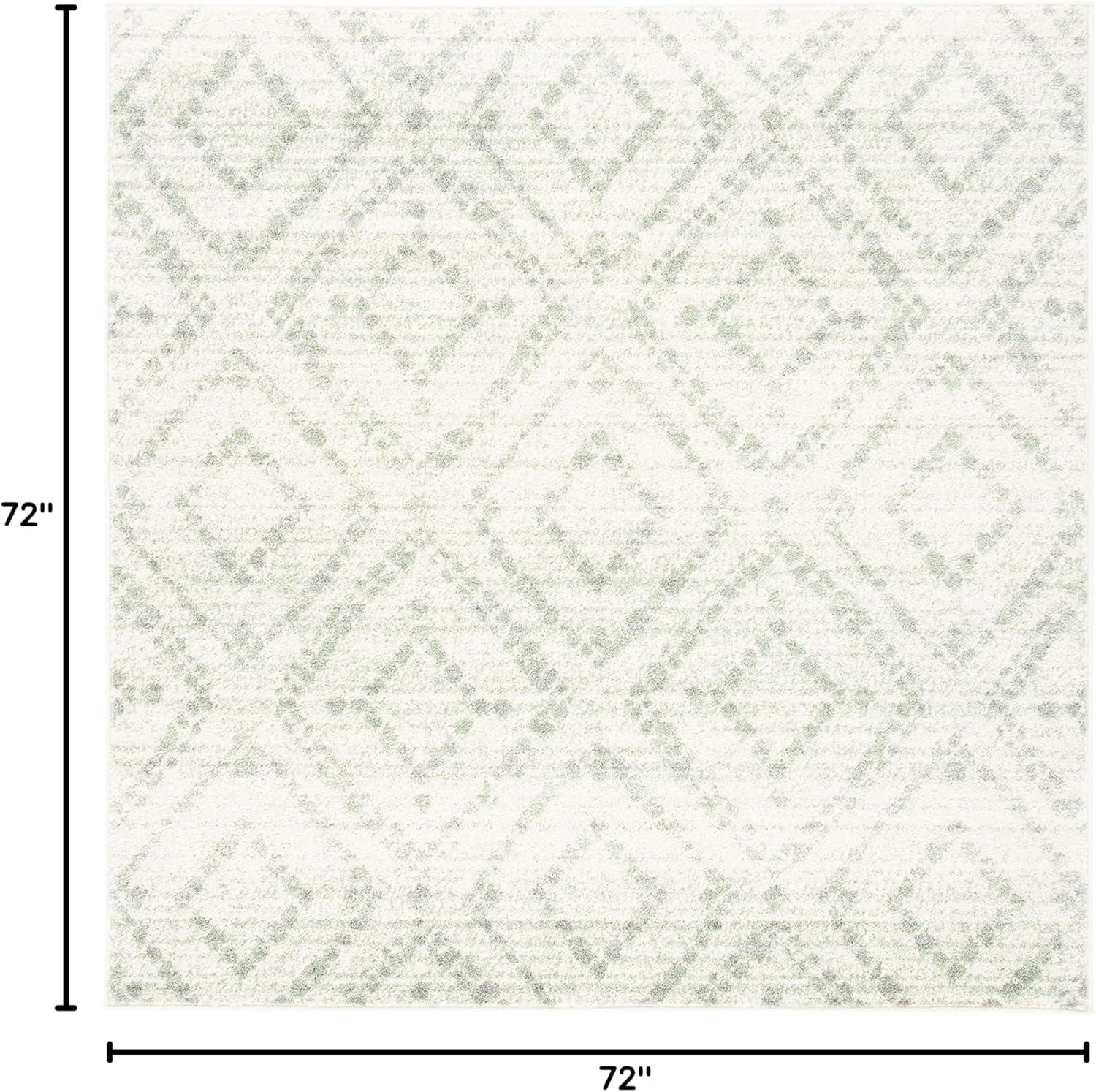 image:imageSAFAVIEH Area Rug 8x10 Adirondack Collection Large Ivory amp Light Blue Geometric Trellis Pattern NonShedding amp Easy Cleaning Ideal for Living Room Bedroom Office Dining Space ADR131TIvoryGreen
