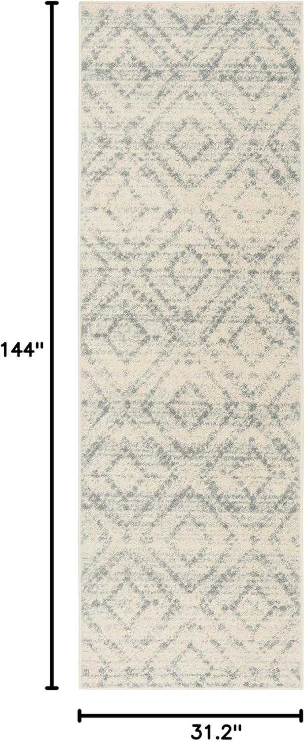 image:imageSAFAVIEH Area Rug 8x10 Adirondack Collection Large Ivory amp Light Blue Geometric Trellis Pattern NonShedding amp Easy Cleaning Ideal for Living Room Bedroom Office Dining Space ADR131TIvoryLight Blue
