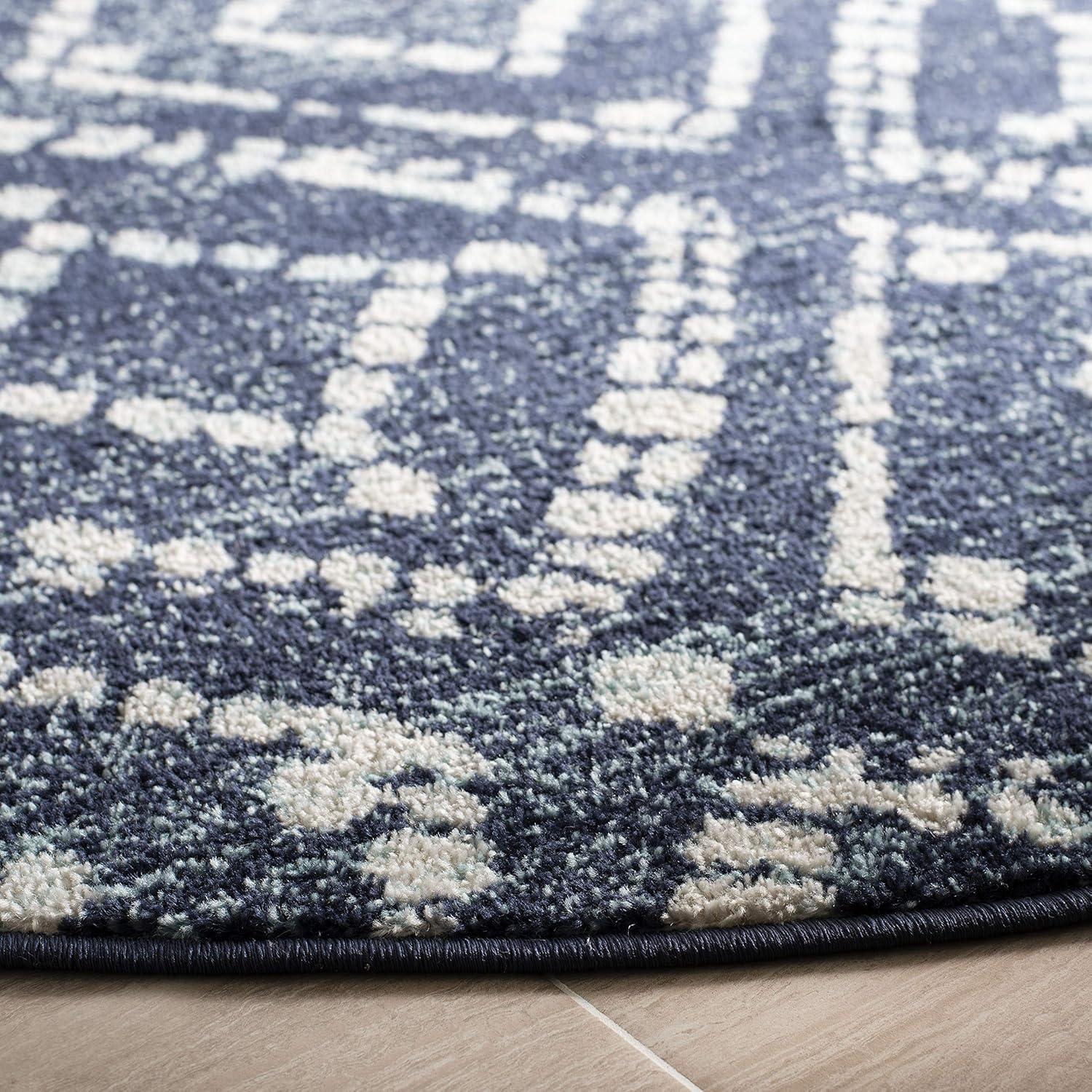 image:imageSAFAVIEH Area Rug 8x10 Adirondack Collection Large Ivory amp Light Blue Geometric Trellis Pattern NonShedding amp Easy Cleaning Ideal for Living Room Bedroom Office Dining Space ADR131TNavyIvory