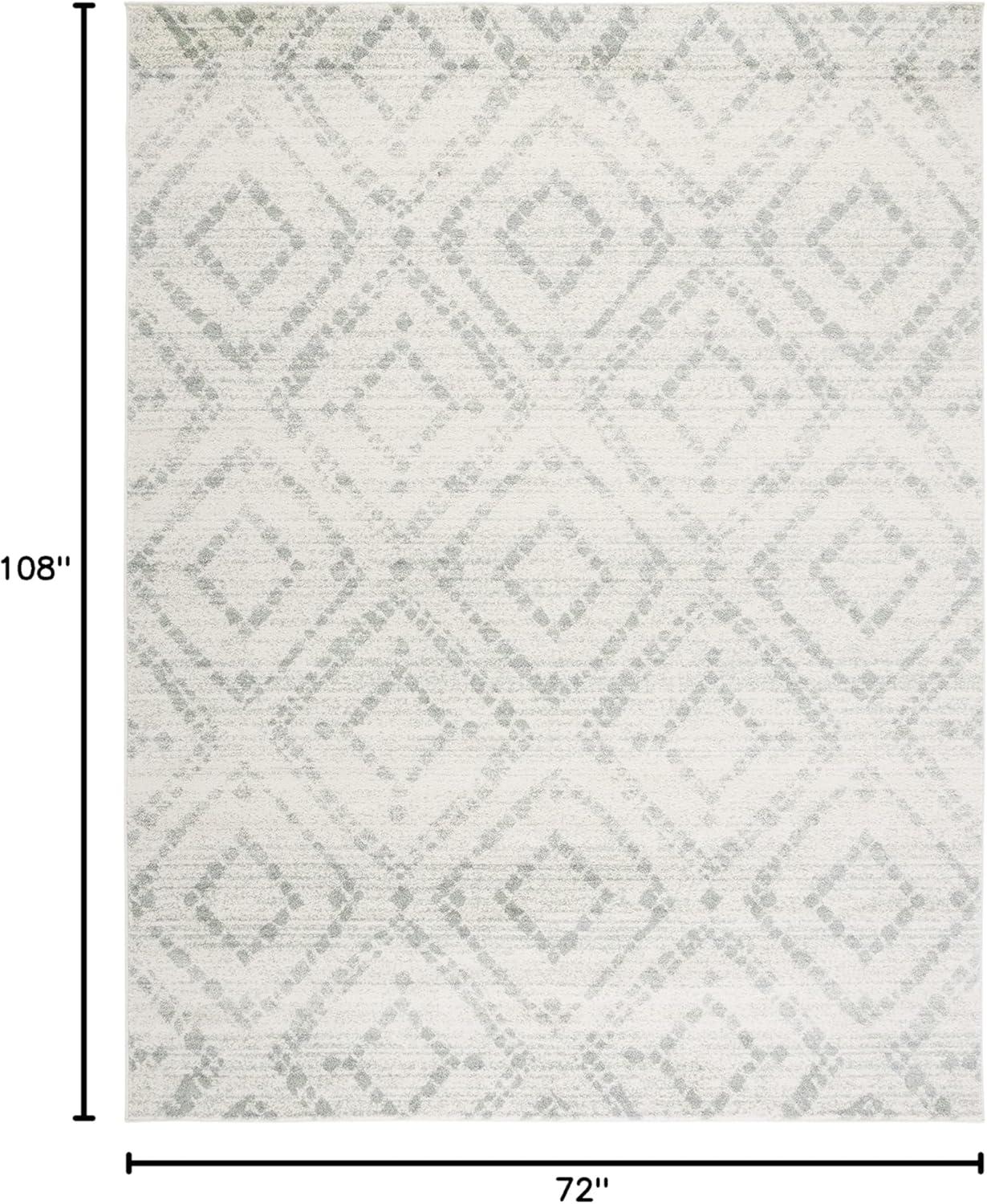 image:imageSAFAVIEH Area Rug 8x10 Adirondack Collection Large Ivory amp Light Blue Geometric Trellis Pattern NonShedding amp Easy Cleaning Ideal for Living Room Bedroom Office Dining Space ADR131TIvoryGreen