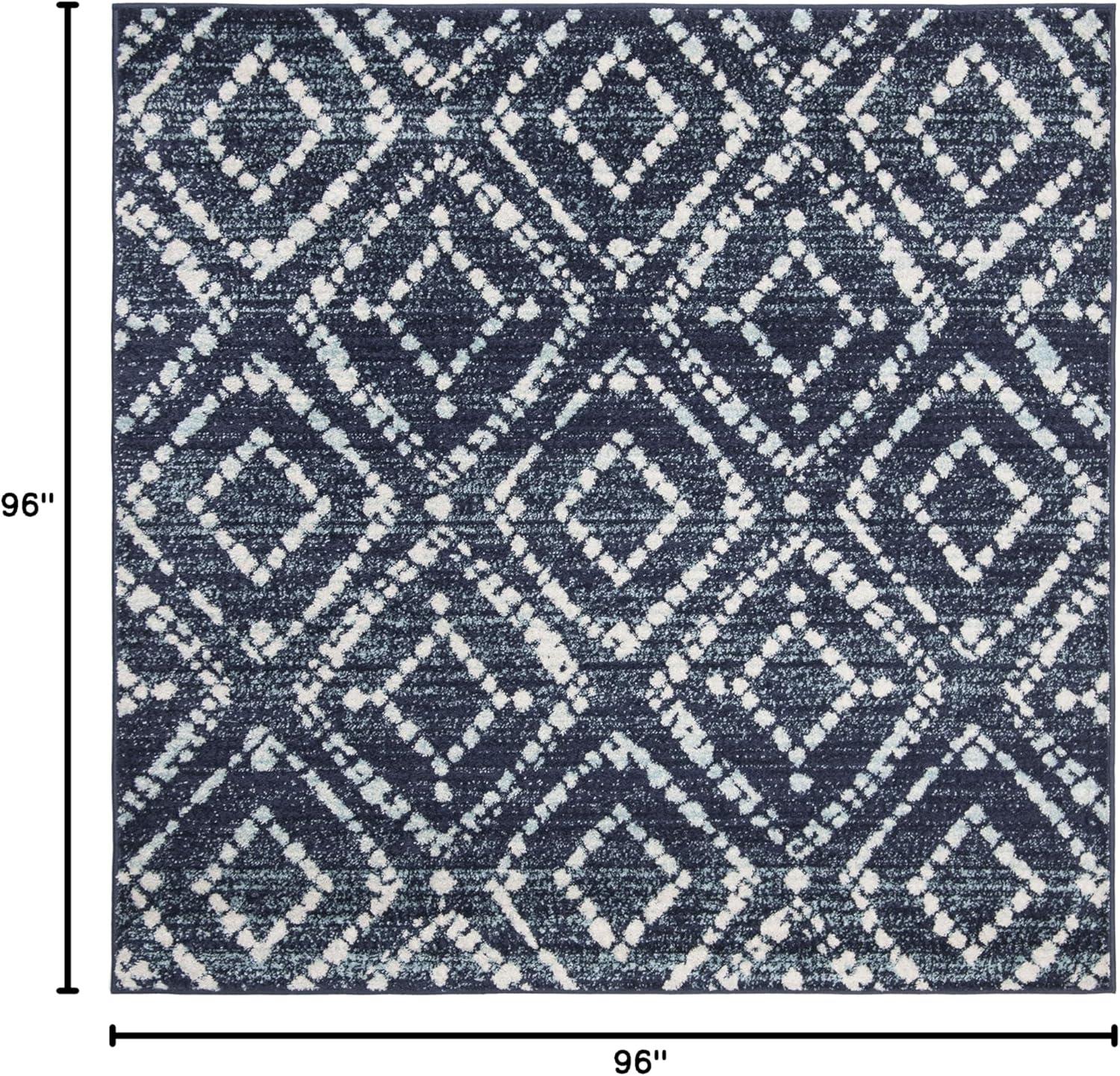 image:imageSAFAVIEH Area Rug 8x10 Adirondack Collection Large Ivory amp Light Blue Geometric Trellis Pattern NonShedding amp Easy Cleaning Ideal for Living Room Bedroom Office Dining Space ADR131TNavyIvory