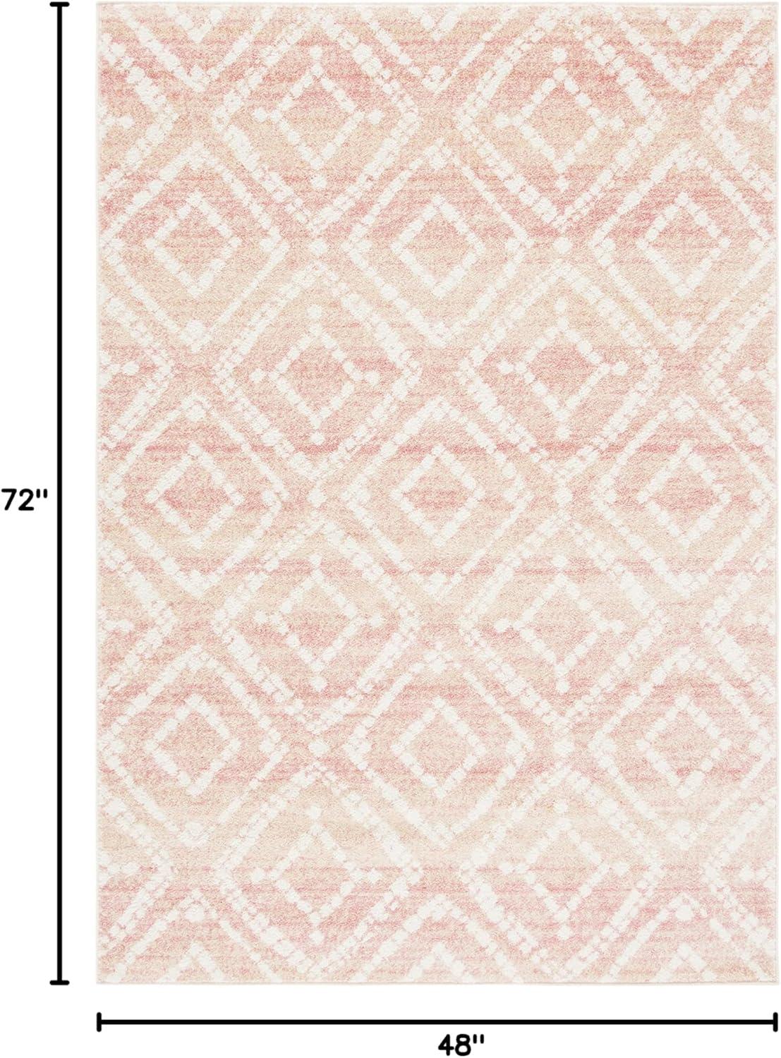 image:imageSAFAVIEH Area Rug 8x10 Adirondack Collection Large Ivory amp Light Blue Geometric Trellis Pattern NonShedding amp Easy Cleaning Ideal for Living Room Bedroom Office Dining Space ADR131TRoseGold