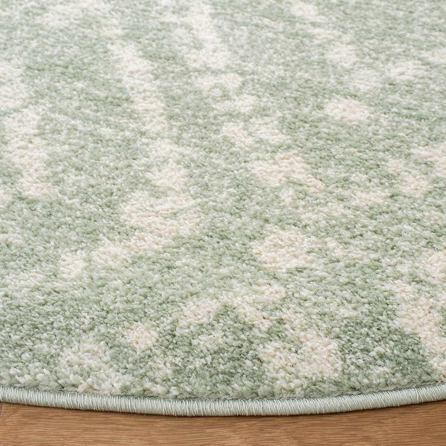 image:imageSAFAVIEH Area Rug 8x10 Adirondack Collection Large Ivory amp Light Blue Geometric Trellis Pattern NonShedding amp Easy Cleaning Ideal for Living Room Bedroom Office Dining Space ADR131TGreenIvory