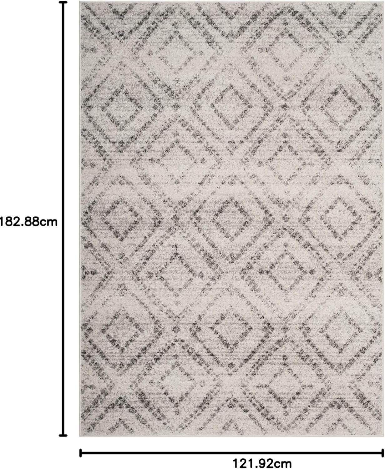 image:imageSAFAVIEH Area Rug 8x10 Adirondack Collection Large Ivory amp Light Blue Geometric Trellis Pattern NonShedding amp Easy Cleaning Ideal for Living Room Bedroom Office Dining Space ADR131TLight GreyGrey