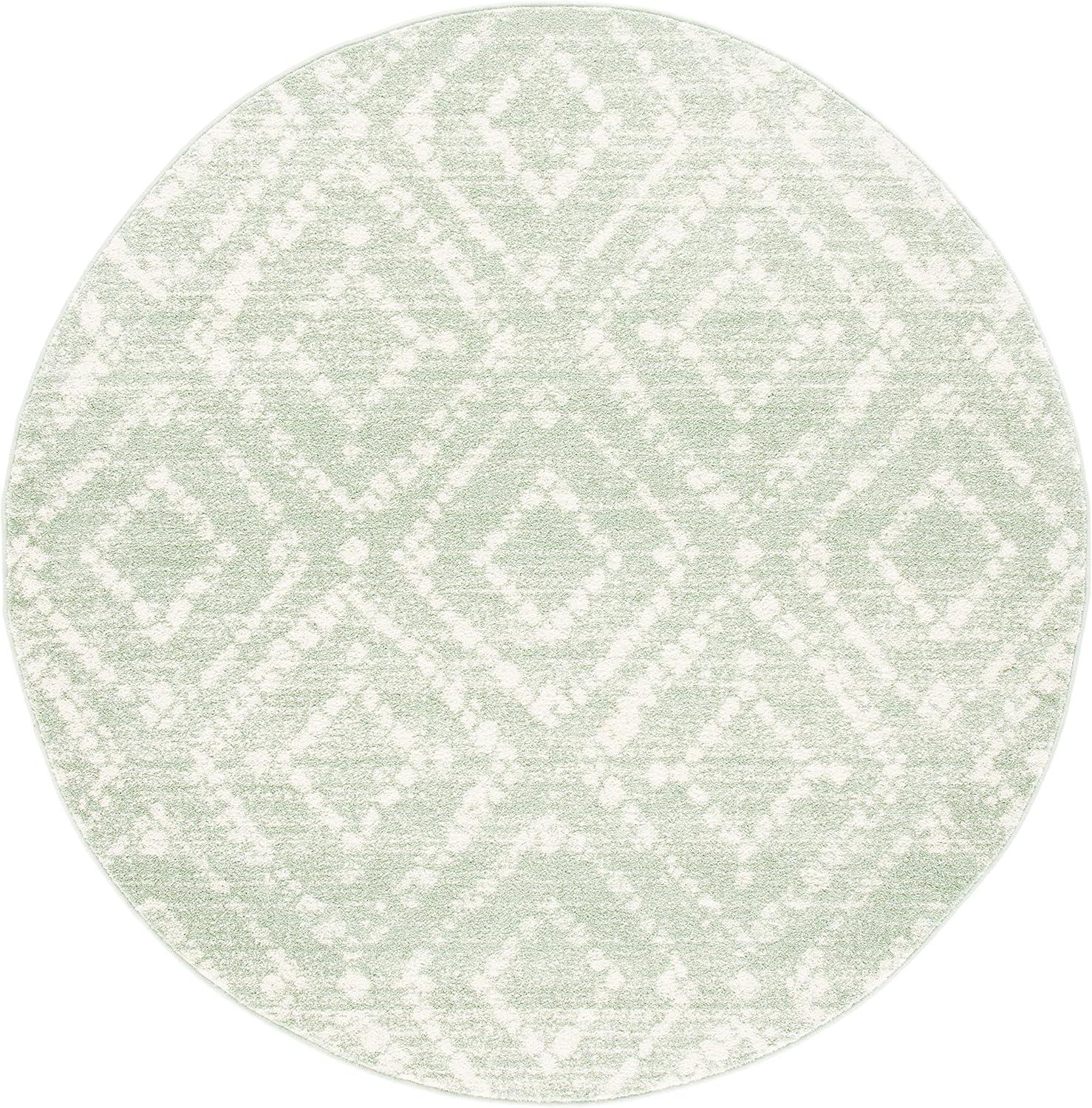 image:imageSAFAVIEH Area Rug 8x10 Adirondack Collection Large Ivory amp Light Blue Geometric Trellis Pattern NonShedding amp Easy Cleaning Ideal for Living Room Bedroom Office Dining Space ADR131TGreenIvory