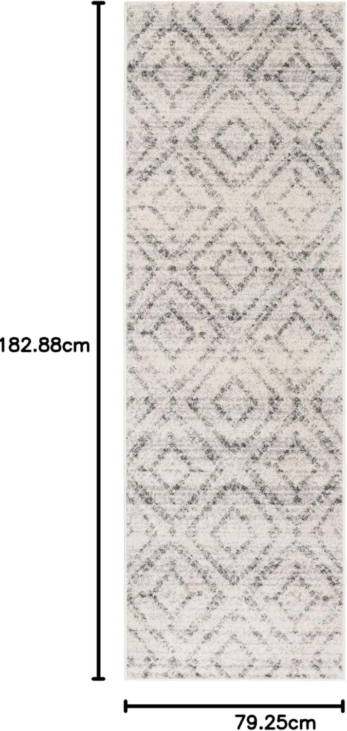 image:imageSAFAVIEH Area Rug 8x10 Adirondack Collection Large Ivory amp Light Blue Geometric Trellis Pattern NonShedding amp Easy Cleaning Ideal for Living Room Bedroom Office Dining Space ADR131TLight GreyGrey