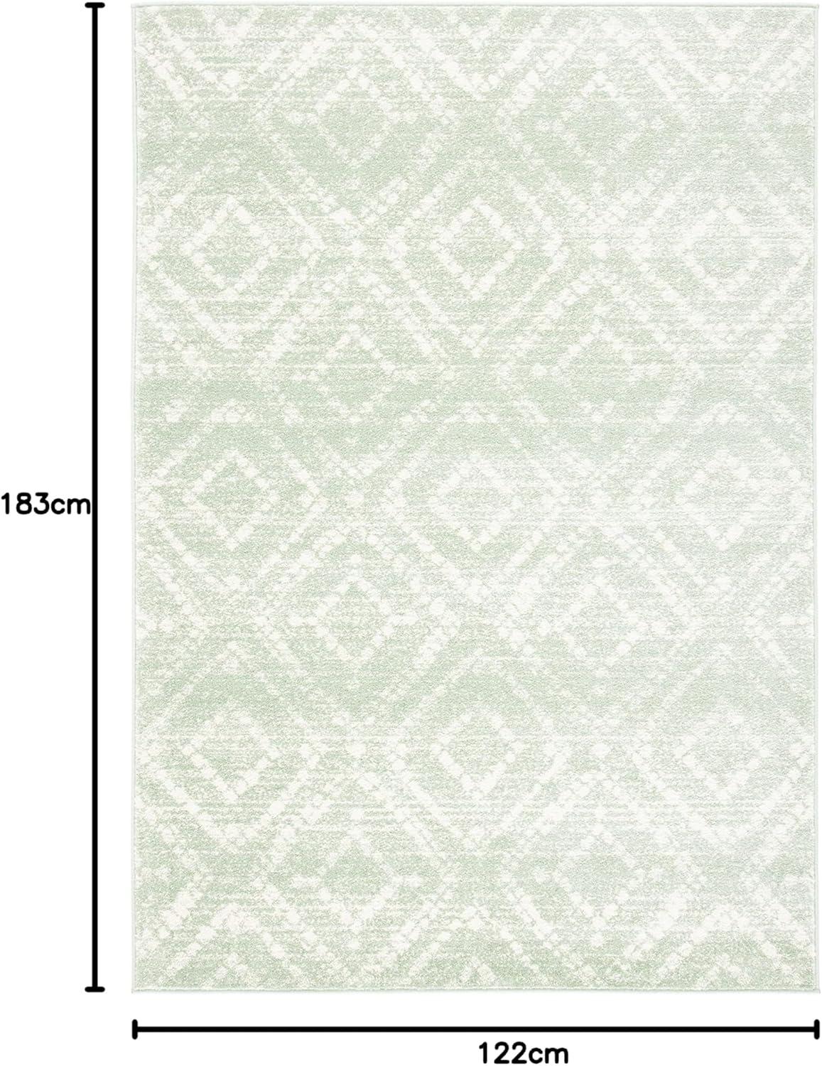 image:imageSAFAVIEH Area Rug 8x10 Adirondack Collection Large Ivory amp Light Blue Geometric Trellis Pattern NonShedding amp Easy Cleaning Ideal for Living Room Bedroom Office Dining Space ADR131TGreenIvory