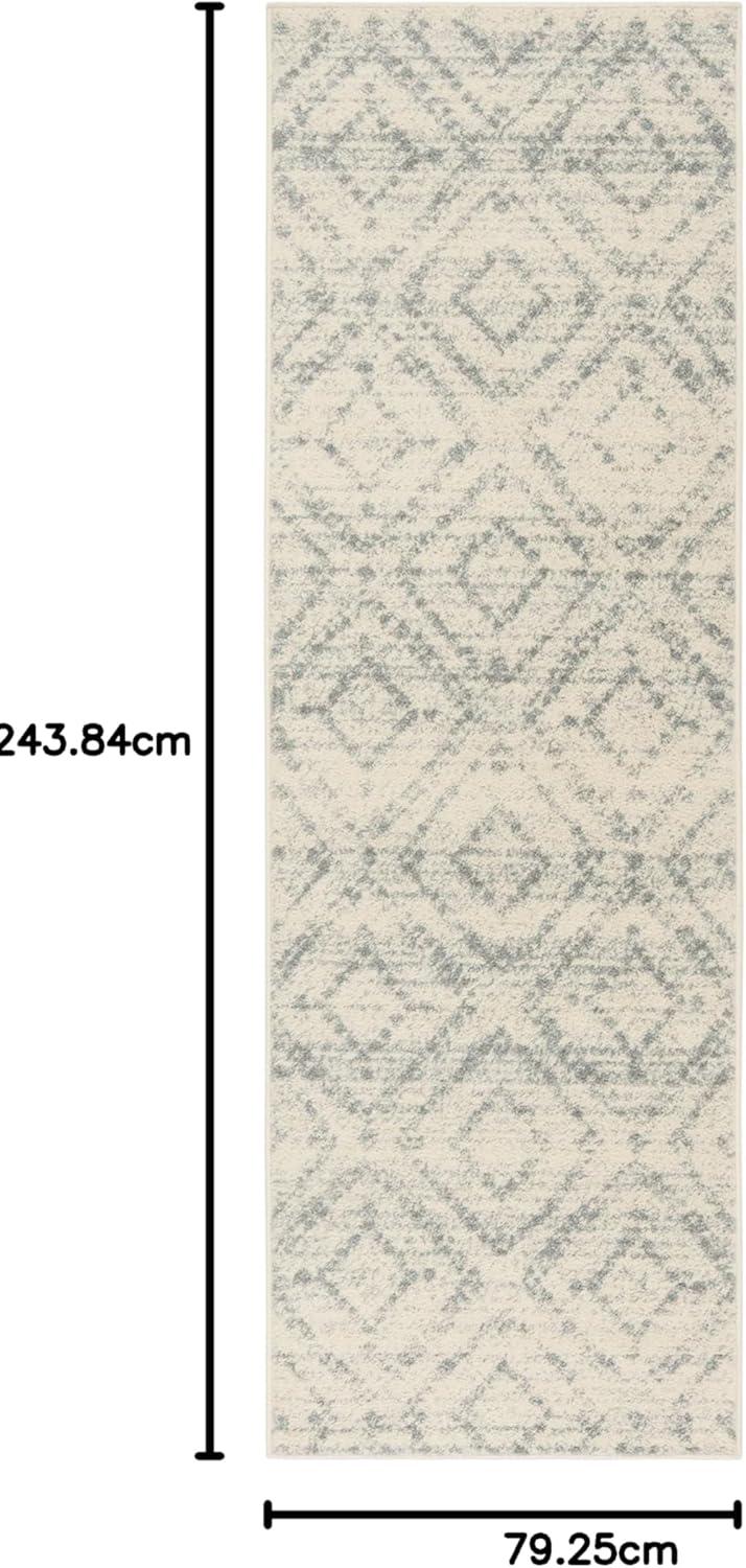 image:imageSAFAVIEH Area Rug 8x10 Adirondack Collection Large Ivory amp Light Blue Geometric Trellis Pattern NonShedding amp Easy Cleaning Ideal for Living Room Bedroom Office Dining Space ADR131TIvoryLight Blue