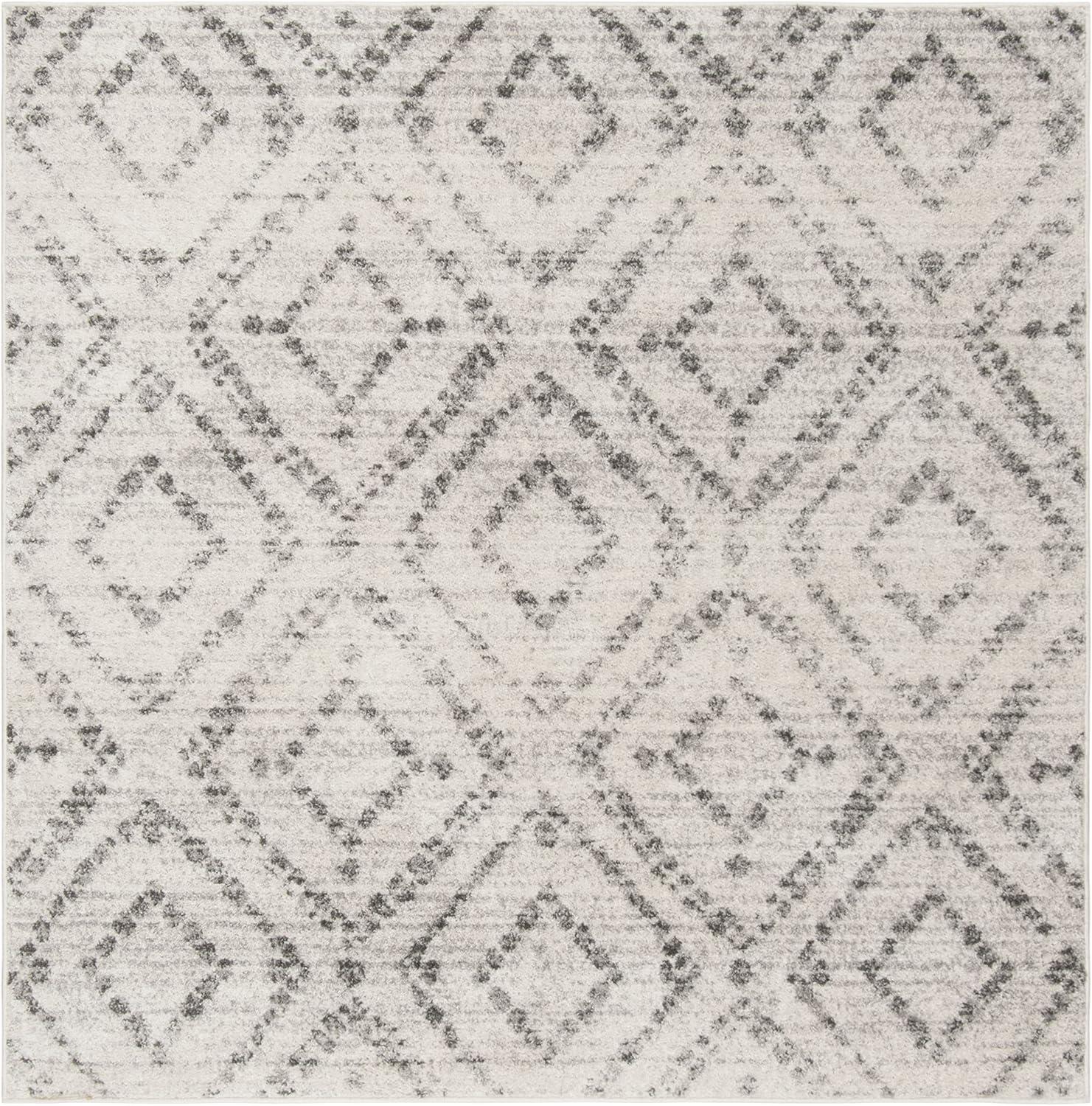 image:imageSAFAVIEH Area Rug 8x10 Adirondack Collection Large Ivory amp Light Blue Geometric Trellis Pattern NonShedding amp Easy Cleaning Ideal for Living Room Bedroom Office Dining Space ADR131TLight GreyGrey
