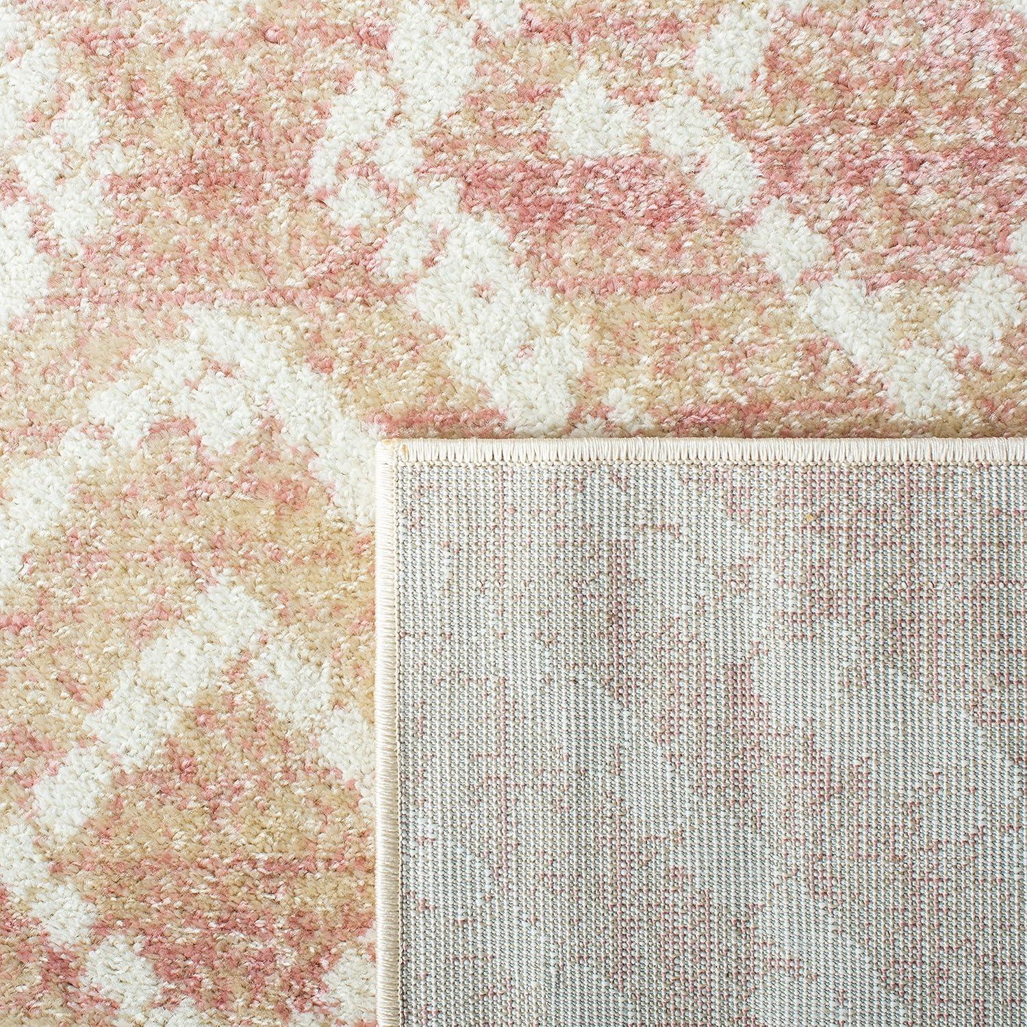 image:imageSAFAVIEH Area Rug 8x10 Adirondack Collection Large Ivory amp Light Blue Geometric Trellis Pattern NonShedding amp Easy Cleaning Ideal for Living Room Bedroom Office Dining Space ADR131TRoseGold