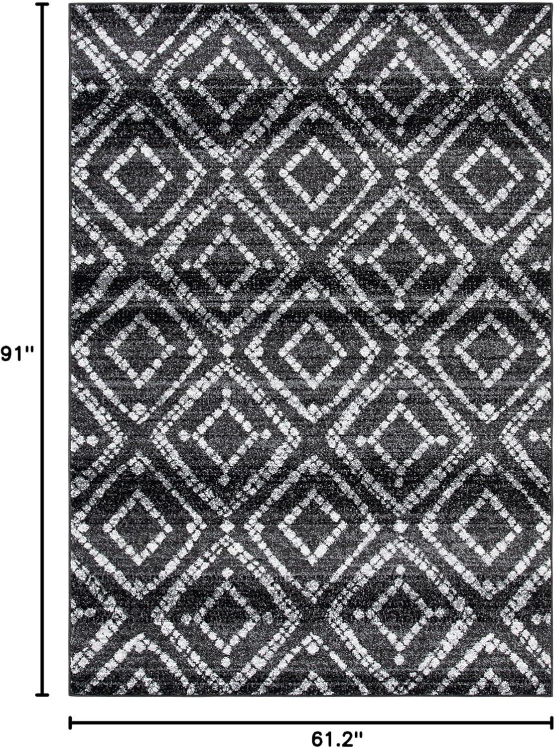 image:imageSAFAVIEH Area Rug 8x10 Adirondack Collection Large Ivory amp Light Blue Geometric Trellis Pattern NonShedding amp Easy Cleaning Ideal for Living Room Bedroom Office Dining Space ADR131TBlackIvory