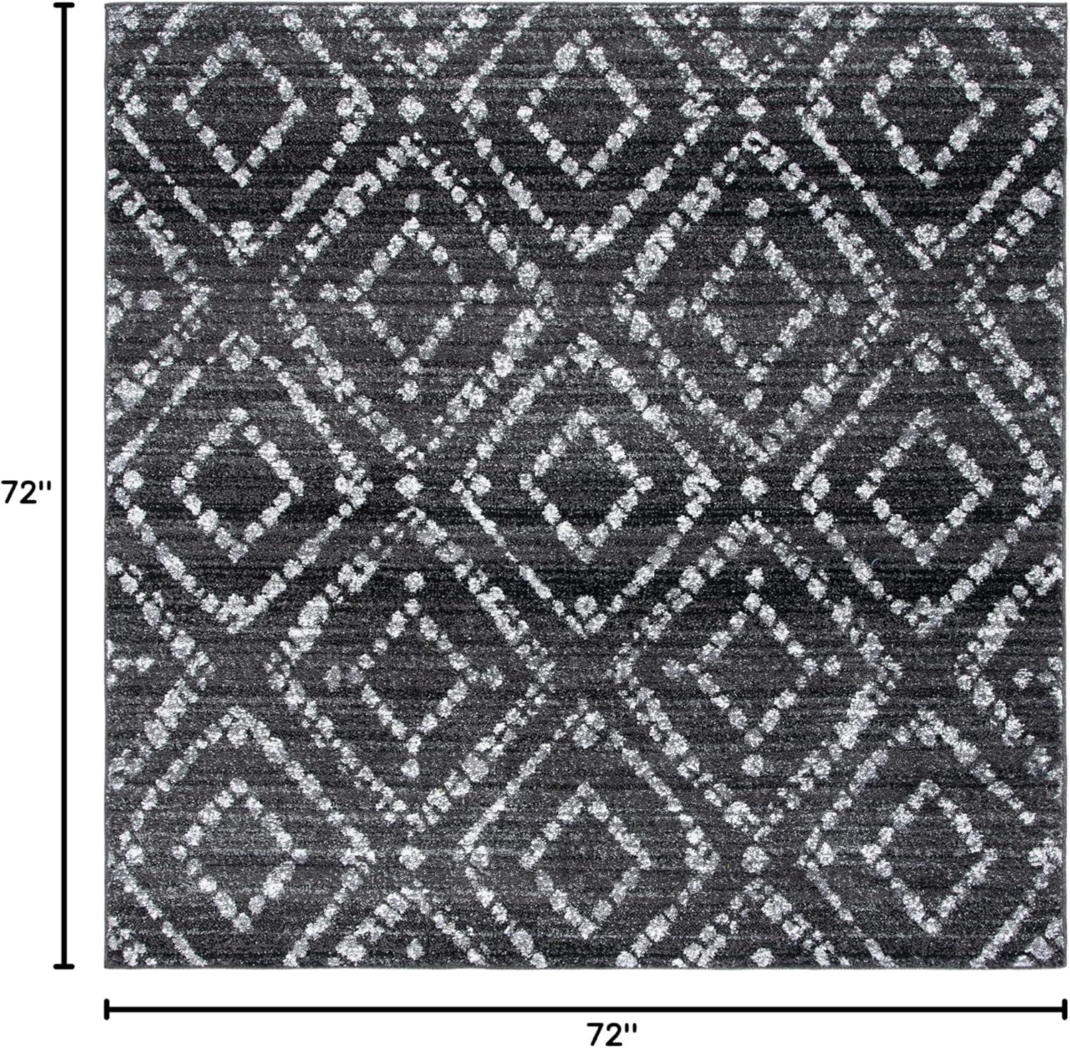 image:imageSAFAVIEH Area Rug 8x10 Adirondack Collection Large Ivory amp Light Blue Geometric Trellis Pattern NonShedding amp Easy Cleaning Ideal for Living Room Bedroom Office Dining Space ADR131TBlackIvory