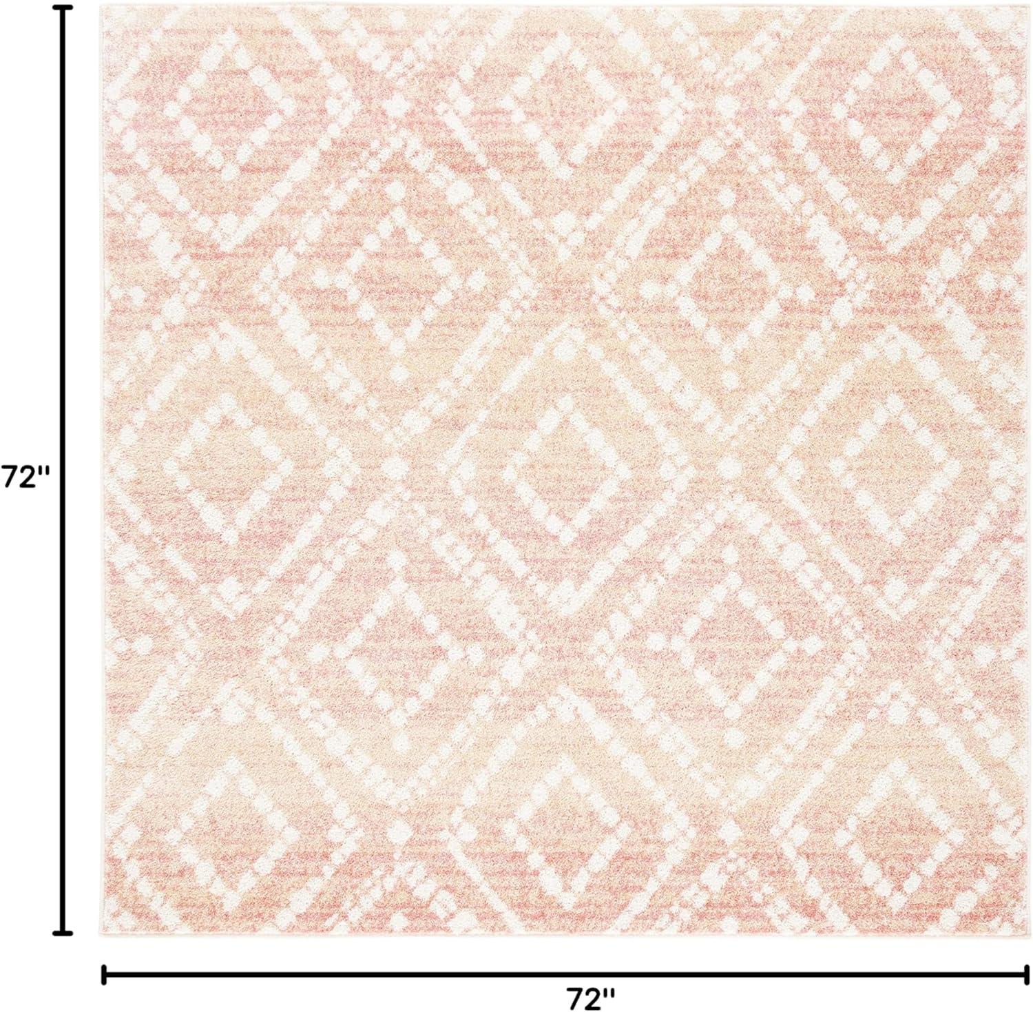image:imageSAFAVIEH Area Rug 8x10 Adirondack Collection Large Ivory amp Light Blue Geometric Trellis Pattern NonShedding amp Easy Cleaning Ideal for Living Room Bedroom Office Dining Space ADR131TRoseGold