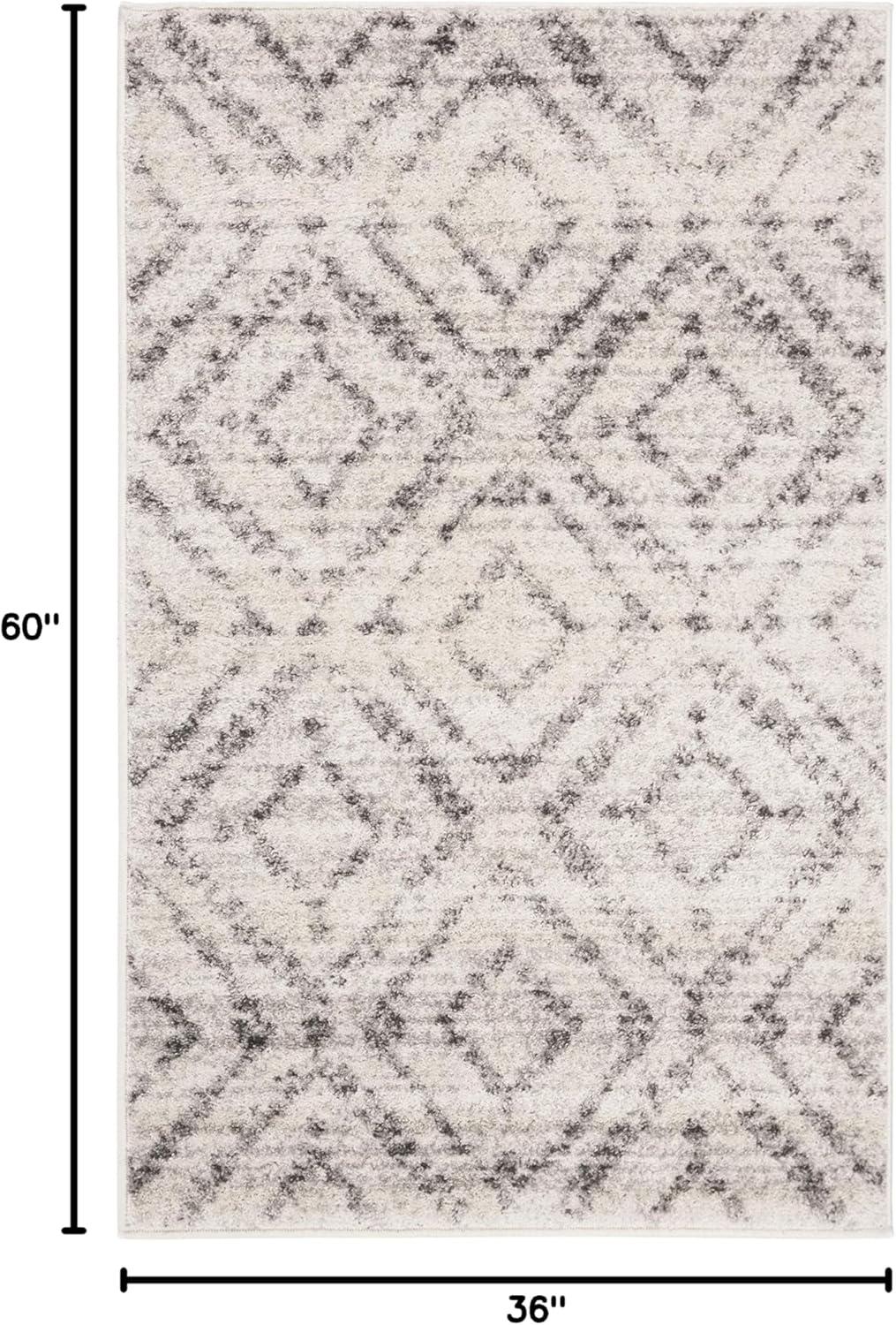 image:imageSAFAVIEH Area Rug 8x10 Adirondack Collection Large Ivory amp Light Blue Geometric Trellis Pattern NonShedding amp Easy Cleaning Ideal for Living Room Bedroom Office Dining Space ADR131TLight GreyGrey