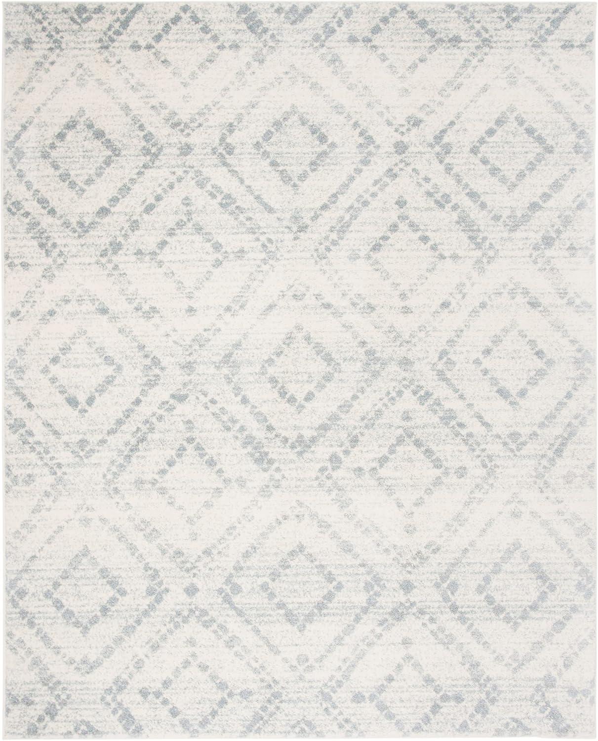 image:imageSAFAVIEH Area Rug 8x10 Adirondack Collection Large Ivory amp Light Blue Geometric Trellis Pattern NonShedding amp Easy Cleaning Ideal for Living Room Bedroom Office Dining Space ADR131TIvoryLight Blue