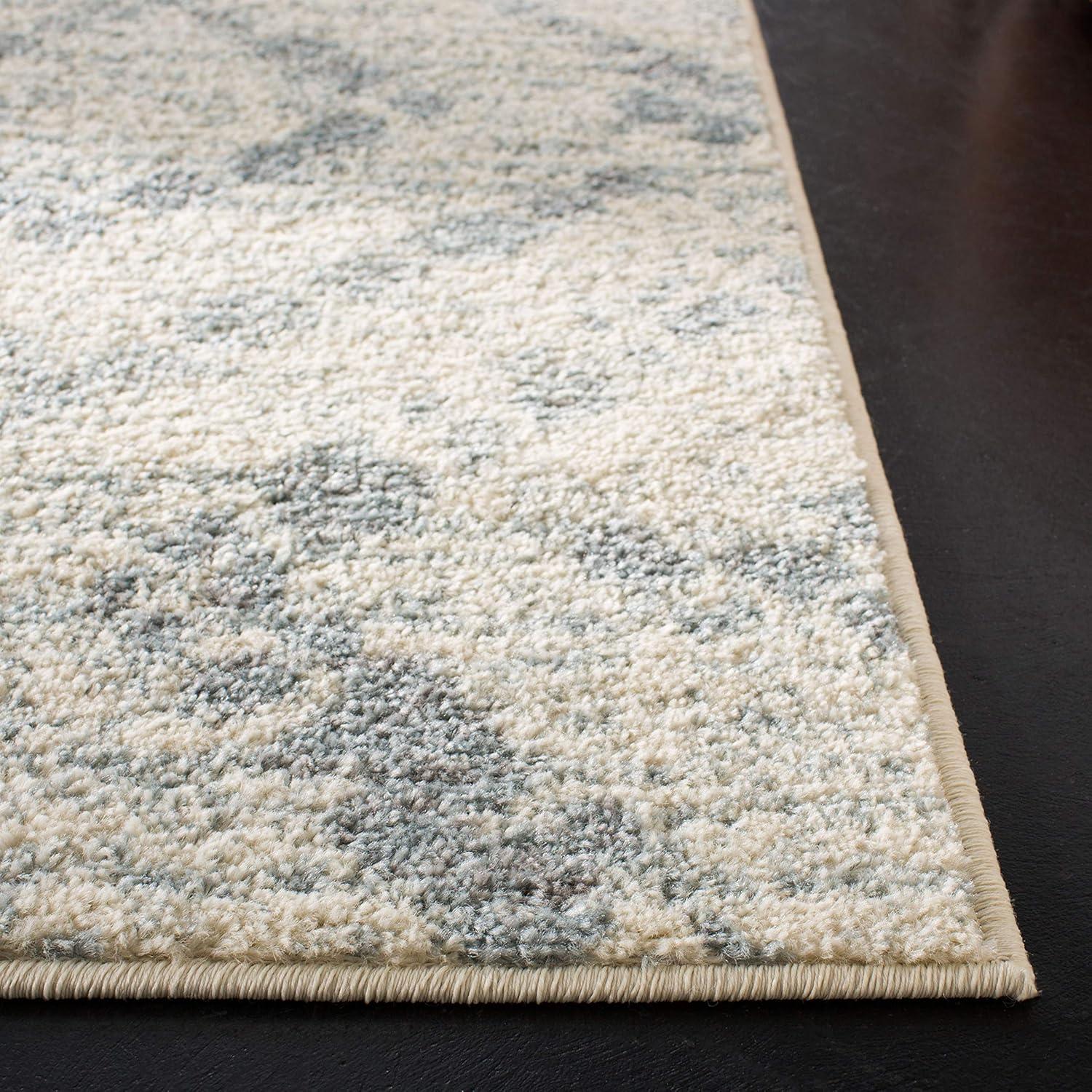 image:imageSAFAVIEH Area Rug 8x10 Adirondack Collection Large Ivory amp Light Blue Geometric Trellis Pattern NonShedding amp Easy Cleaning Ideal for Living Room Bedroom Office Dining Space ADR131TIvoryLight Blue