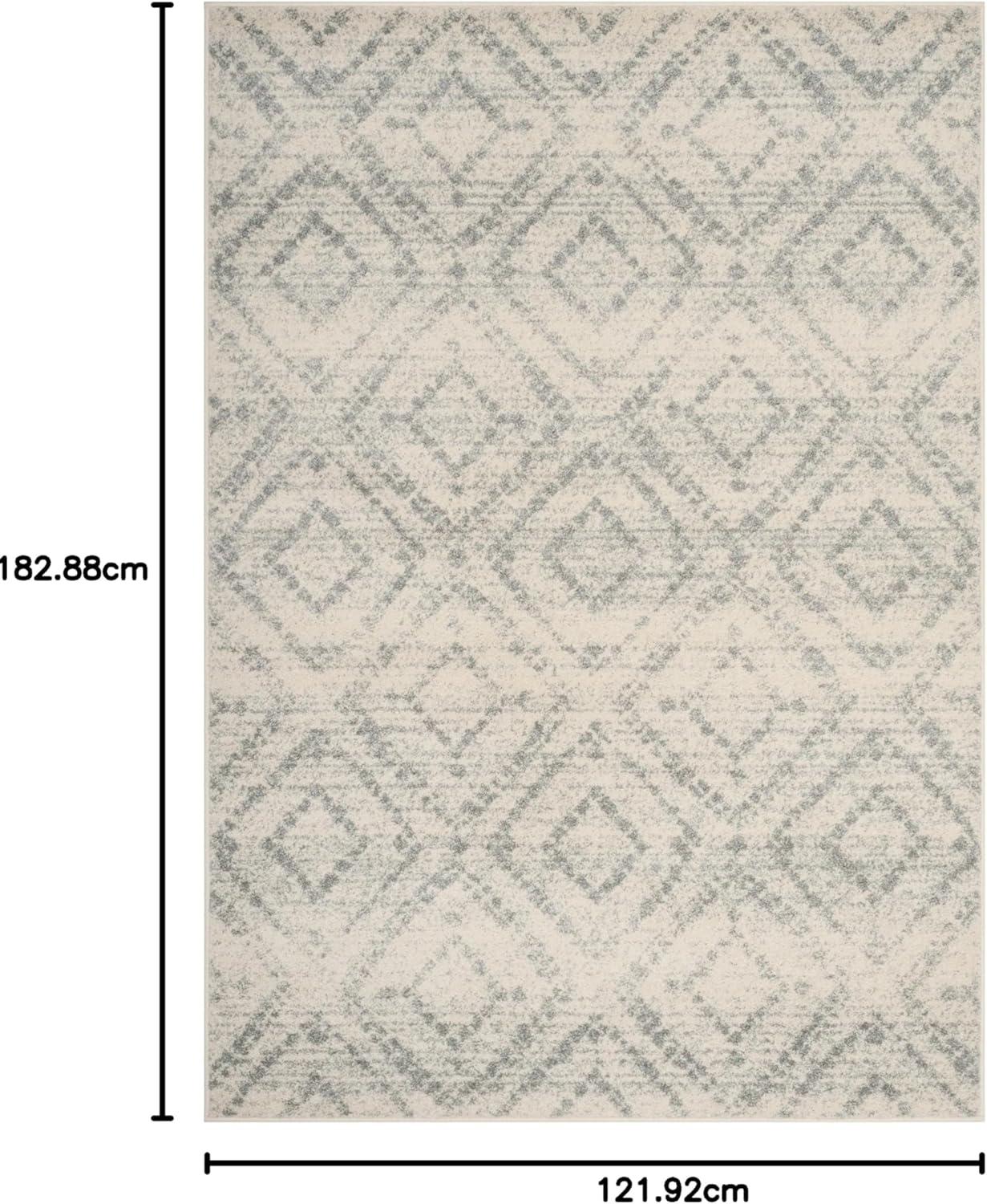 image:imageSAFAVIEH Area Rug 8x10 Adirondack Collection Large Ivory amp Light Blue Geometric Trellis Pattern NonShedding amp Easy Cleaning Ideal for Living Room Bedroom Office Dining Space ADR131TIvoryLight Blue