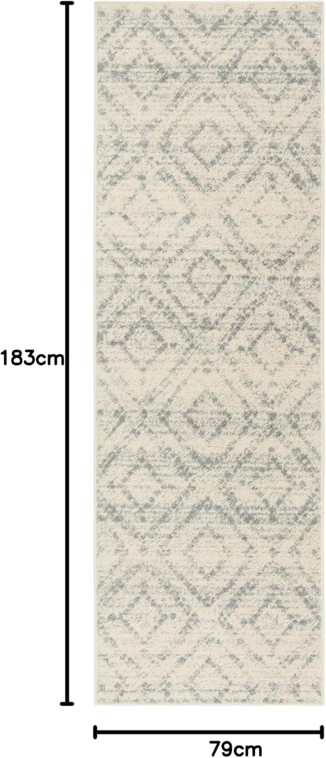 image:imageSAFAVIEH Area Rug 8x10 Adirondack Collection Large Ivory amp Light Blue Geometric Trellis Pattern NonShedding amp Easy Cleaning Ideal for Living Room Bedroom Office Dining Space ADR131TIvoryLight Blue
