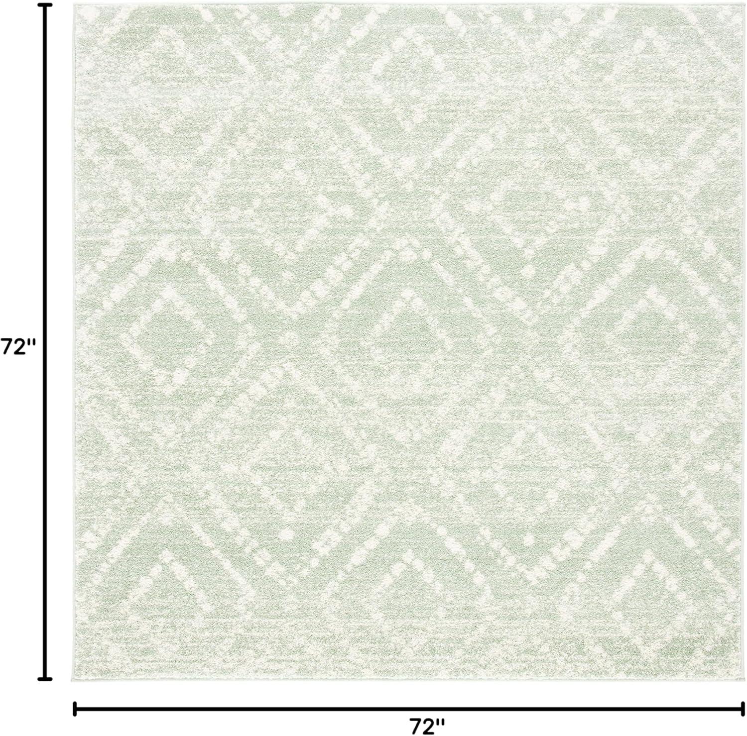 image:imageSAFAVIEH Area Rug 8x10 Adirondack Collection Large Ivory amp Light Blue Geometric Trellis Pattern NonShedding amp Easy Cleaning Ideal for Living Room Bedroom Office Dining Space ADR131TGreenIvory