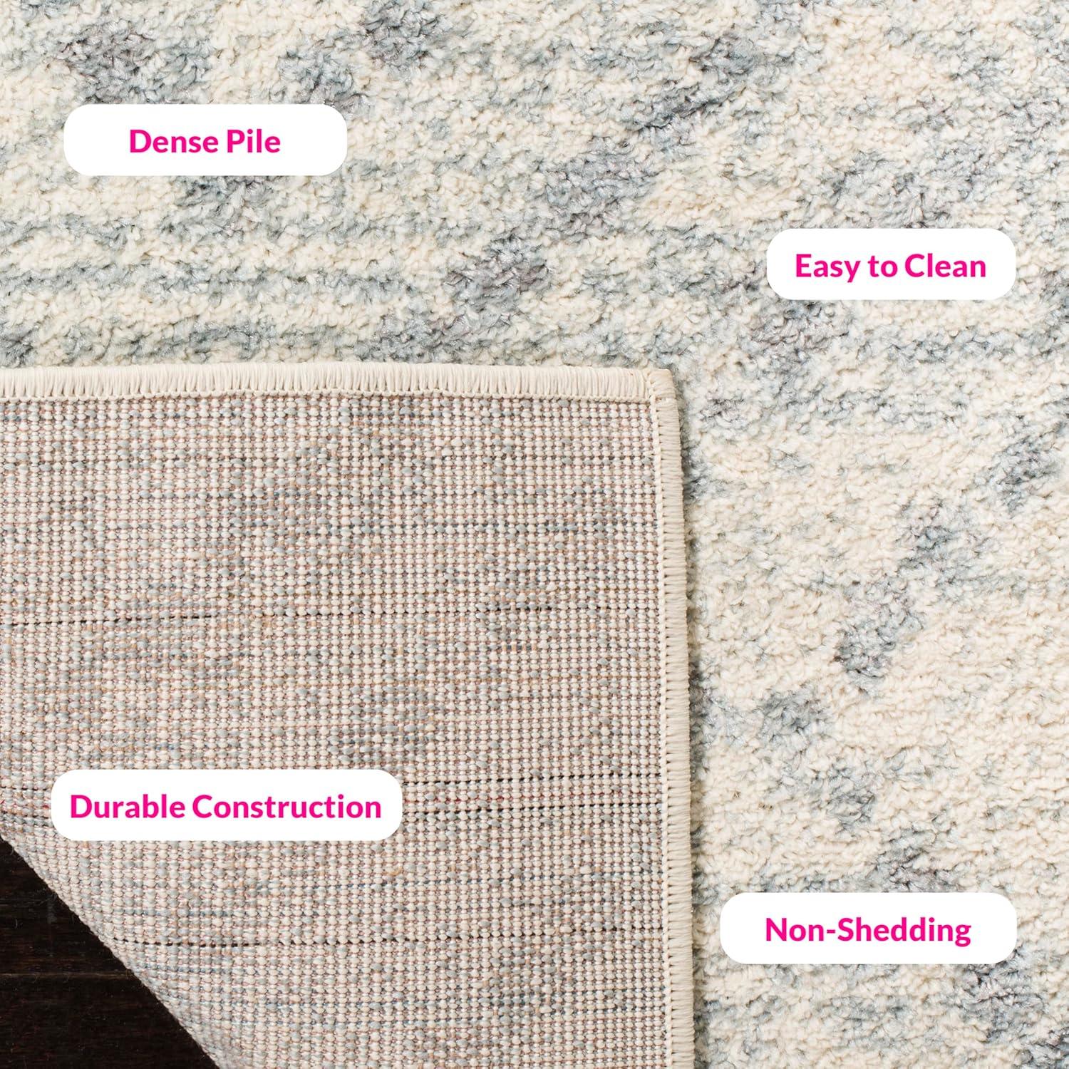 image:imageSAFAVIEH Area Rug 8x10 Adirondack Collection Large Ivory amp Light Blue Geometric Trellis Pattern NonShedding amp Easy Cleaning Ideal for Living Room Bedroom Office Dining Space ADR131TIvoryLight Blue