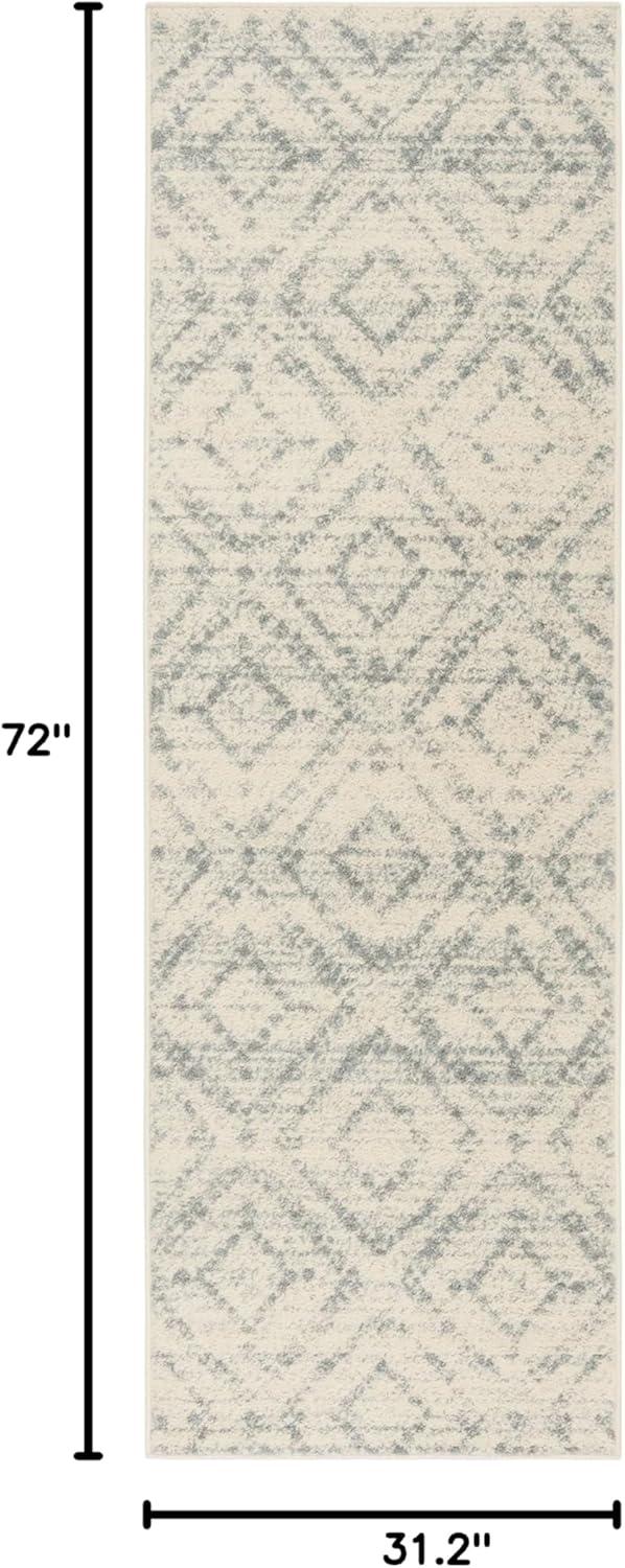 image:imageSAFAVIEH Area Rug 8x10 Adirondack Collection Large Ivory amp Light Blue Geometric Trellis Pattern NonShedding amp Easy Cleaning Ideal for Living Room Bedroom Office Dining Space ADR131TIvoryLight Blue