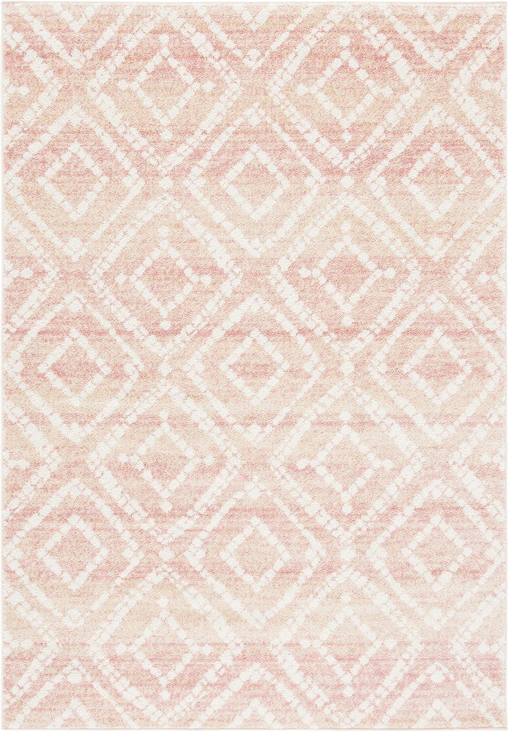 image:imageSAFAVIEH Area Rug 8x10 Adirondack Collection Large Ivory amp Light Blue Geometric Trellis Pattern NonShedding amp Easy Cleaning Ideal for Living Room Bedroom Office Dining Space ADR131TRoseGold