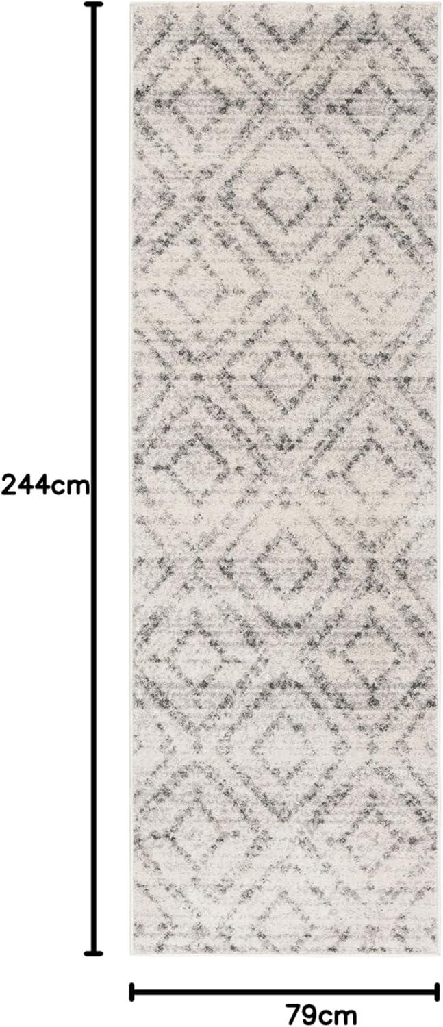 image:imageSAFAVIEH Area Rug 8x10 Adirondack Collection Large Ivory amp Light Blue Geometric Trellis Pattern NonShedding amp Easy Cleaning Ideal for Living Room Bedroom Office Dining Space ADR131TLight GreyGrey