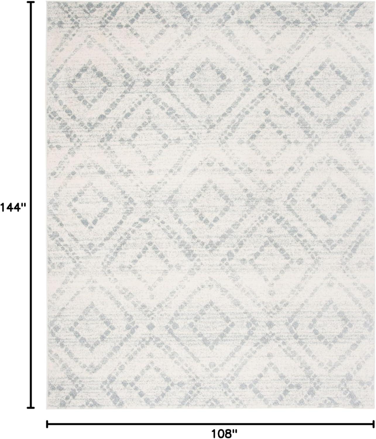 image:imageSAFAVIEH Area Rug 8x10 Adirondack Collection Large Ivory amp Light Blue Geometric Trellis Pattern NonShedding amp Easy Cleaning Ideal for Living Room Bedroom Office Dining Space ADR131TIvoryLight Blue