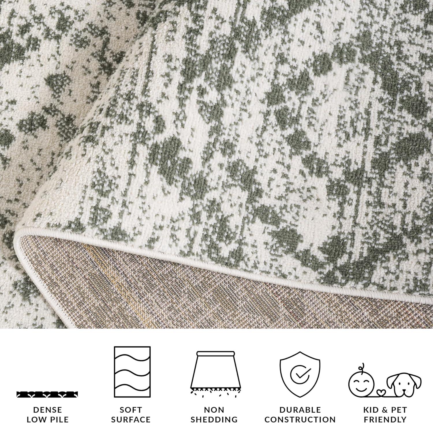 image:imageSAFAVIEH Area Rug 8x10 Adirondack Collection Large Ivory amp Light Blue Geometric Trellis Pattern NonShedding amp Easy Cleaning Ideal for Living Room Bedroom Office Dining Space ADR131TIvoryDark Green