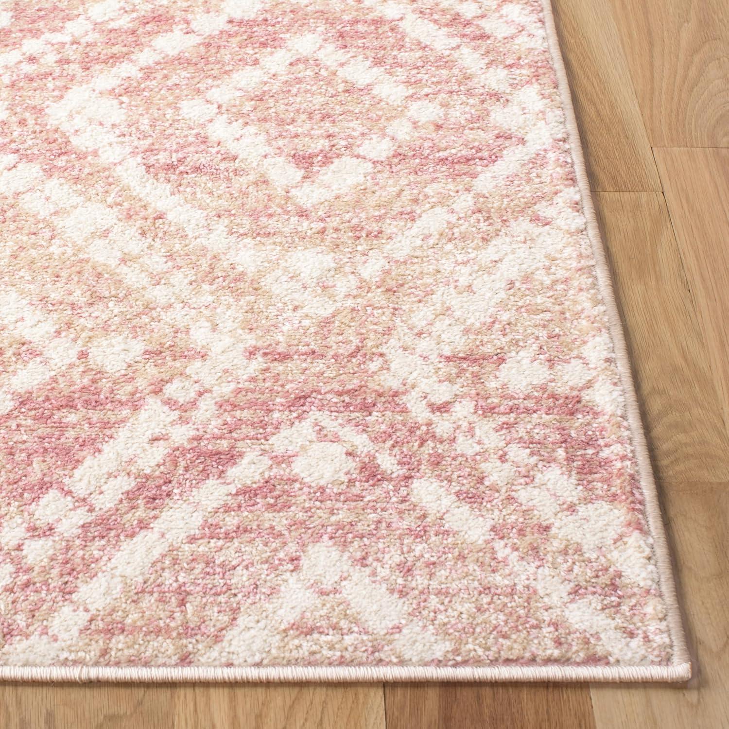 image:imageSAFAVIEH Area Rug 8x10 Adirondack Collection Large Ivory amp Light Blue Geometric Trellis Pattern NonShedding amp Easy Cleaning Ideal for Living Room Bedroom Office Dining Space ADR131TRoseGold