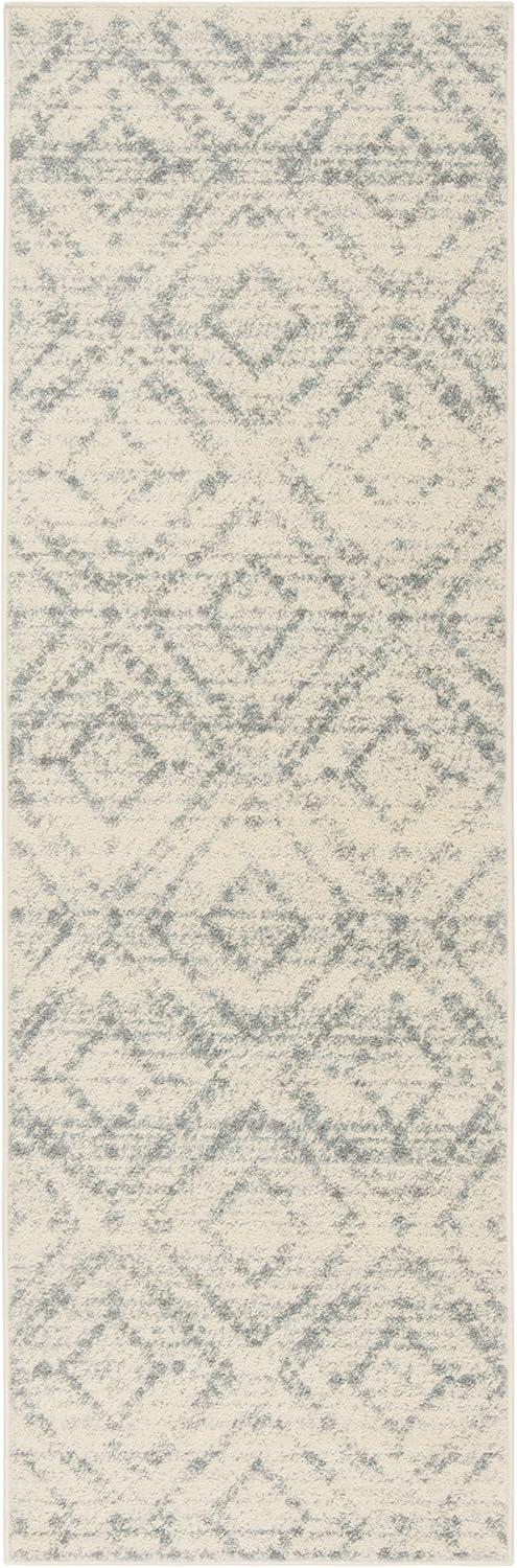 image:imageSAFAVIEH Area Rug 8x10 Adirondack Collection Large Ivory amp Light Blue Geometric Trellis Pattern NonShedding amp Easy Cleaning Ideal for Living Room Bedroom Office Dining Space ADR131TIvoryLight Blue