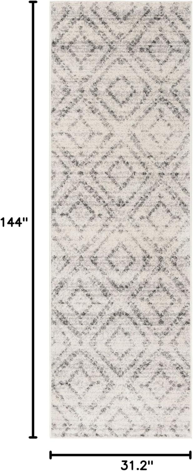 image:imageSAFAVIEH Area Rug 8x10 Adirondack Collection Large Ivory amp Light Blue Geometric Trellis Pattern NonShedding amp Easy Cleaning Ideal for Living Room Bedroom Office Dining Space ADR131TLight GreyGrey