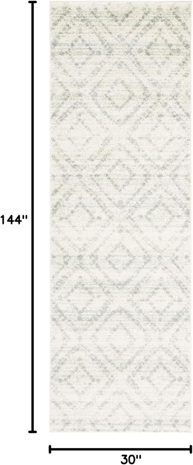 image:imageSAFAVIEH Area Rug 8x10 Adirondack Collection Large Ivory amp Light Blue Geometric Trellis Pattern NonShedding amp Easy Cleaning Ideal for Living Room Bedroom Office Dining Space ADR131TIvoryGreen