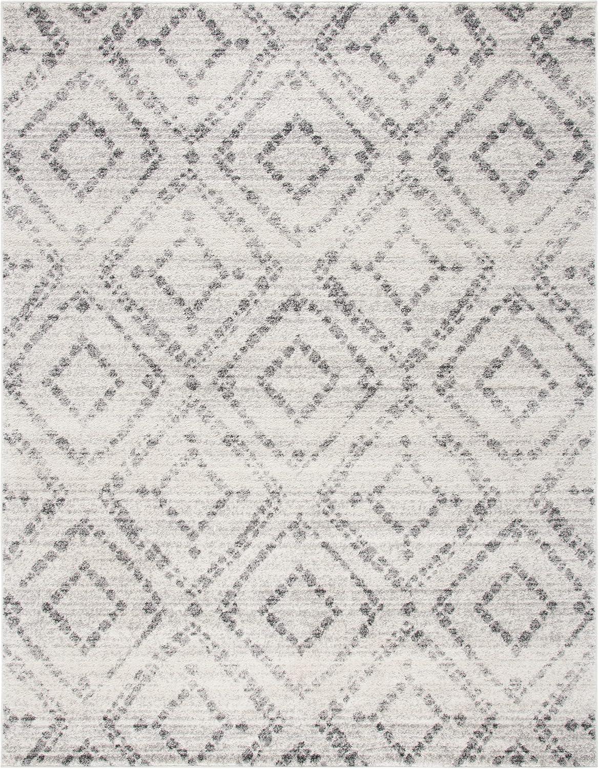 image:imageSAFAVIEH Area Rug 8x10 Adirondack Collection Large Ivory amp Light Blue Geometric Trellis Pattern NonShedding amp Easy Cleaning Ideal for Living Room Bedroom Office Dining Space ADR131TLight GreyGrey