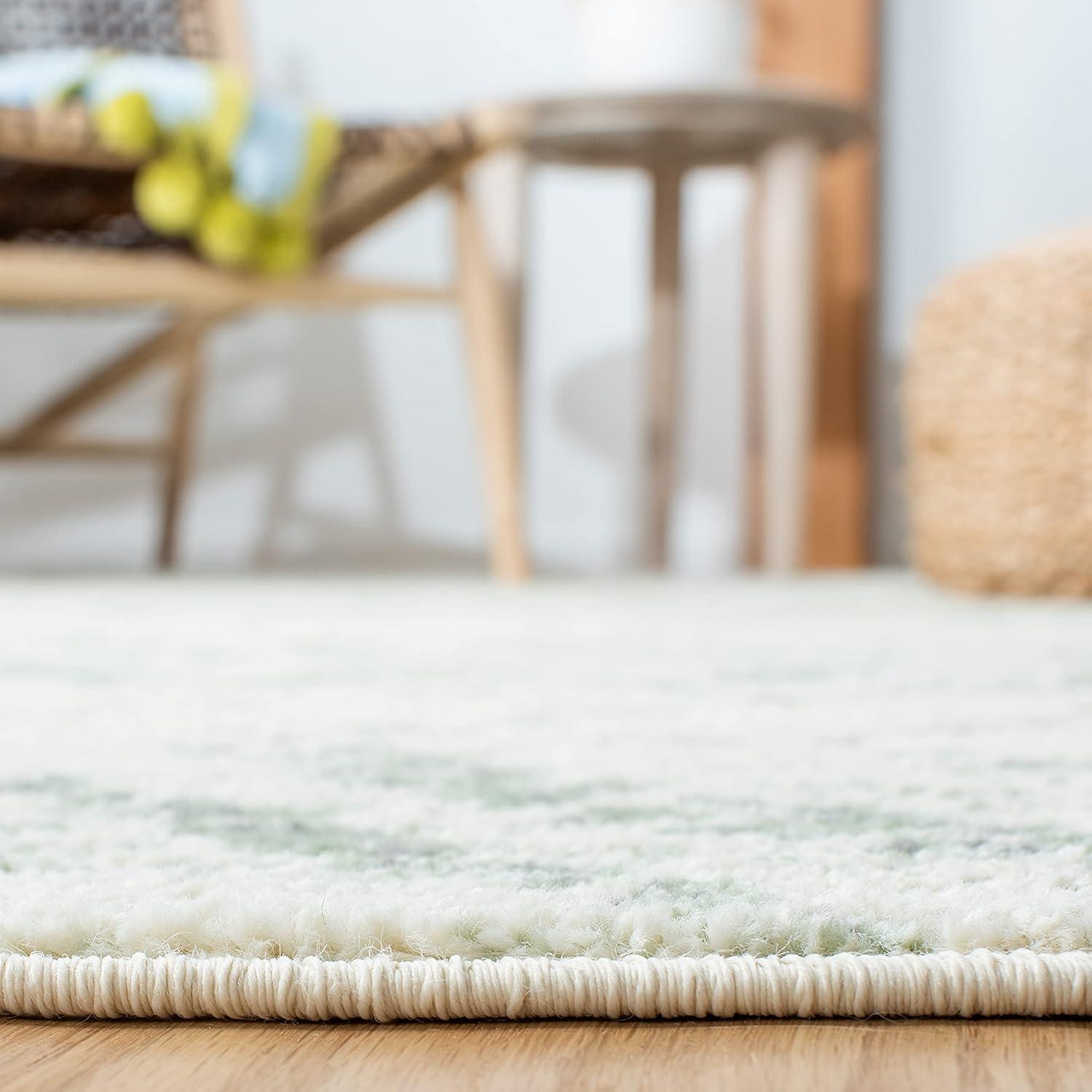 image:imageSAFAVIEH Area Rug 8x10 Adirondack Collection Large Ivory amp Light Blue Geometric Trellis Pattern NonShedding amp Easy Cleaning Ideal for Living Room Bedroom Office Dining Space ADR131TIvoryGreen