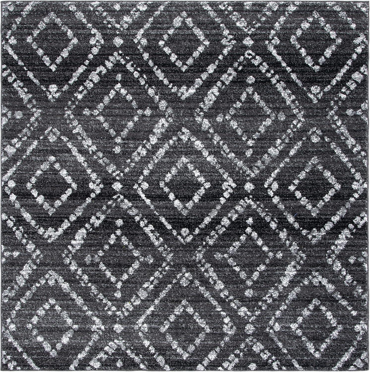 image:imageSAFAVIEH Area Rug 8x10 Adirondack Collection Large Ivory amp Light Blue Geometric Trellis Pattern NonShedding amp Easy Cleaning Ideal for Living Room Bedroom Office Dining Space ADR131TBlackIvory