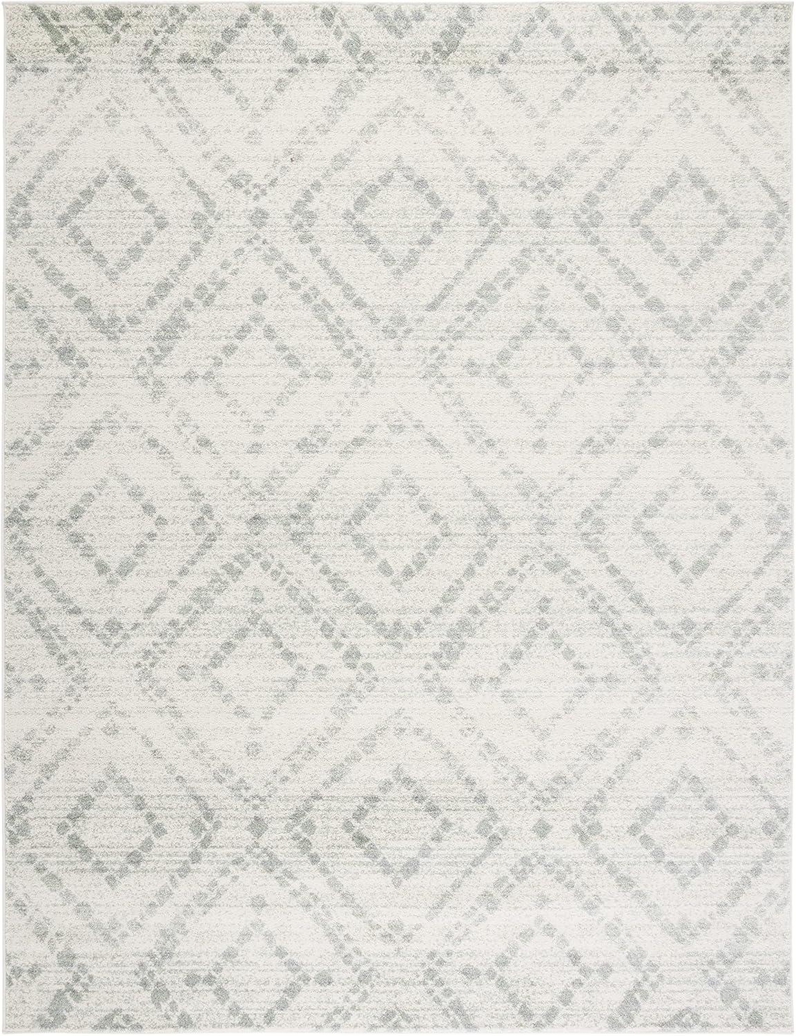 image:imageSAFAVIEH Area Rug 8x10 Adirondack Collection Large Ivory amp Light Blue Geometric Trellis Pattern NonShedding amp Easy Cleaning Ideal for Living Room Bedroom Office Dining Space ADR131TIvoryGreen