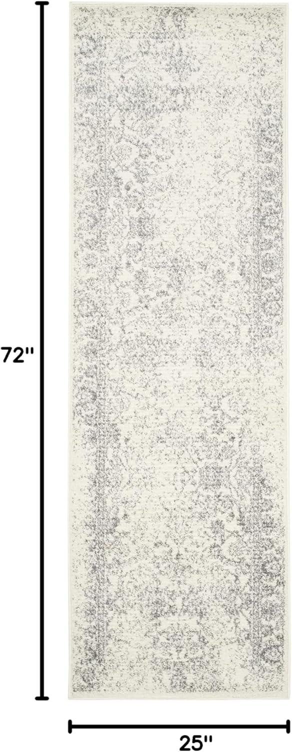 image:imageSAFAVIEH Area Rug 8x10  Adirondack Collection  Large  Ivory amp Silver Distressed Vintage Floral Design NonShedding amp Easy to Clean Ideal for Living Room Bedroom Dining Space ADR109CIvorySilver